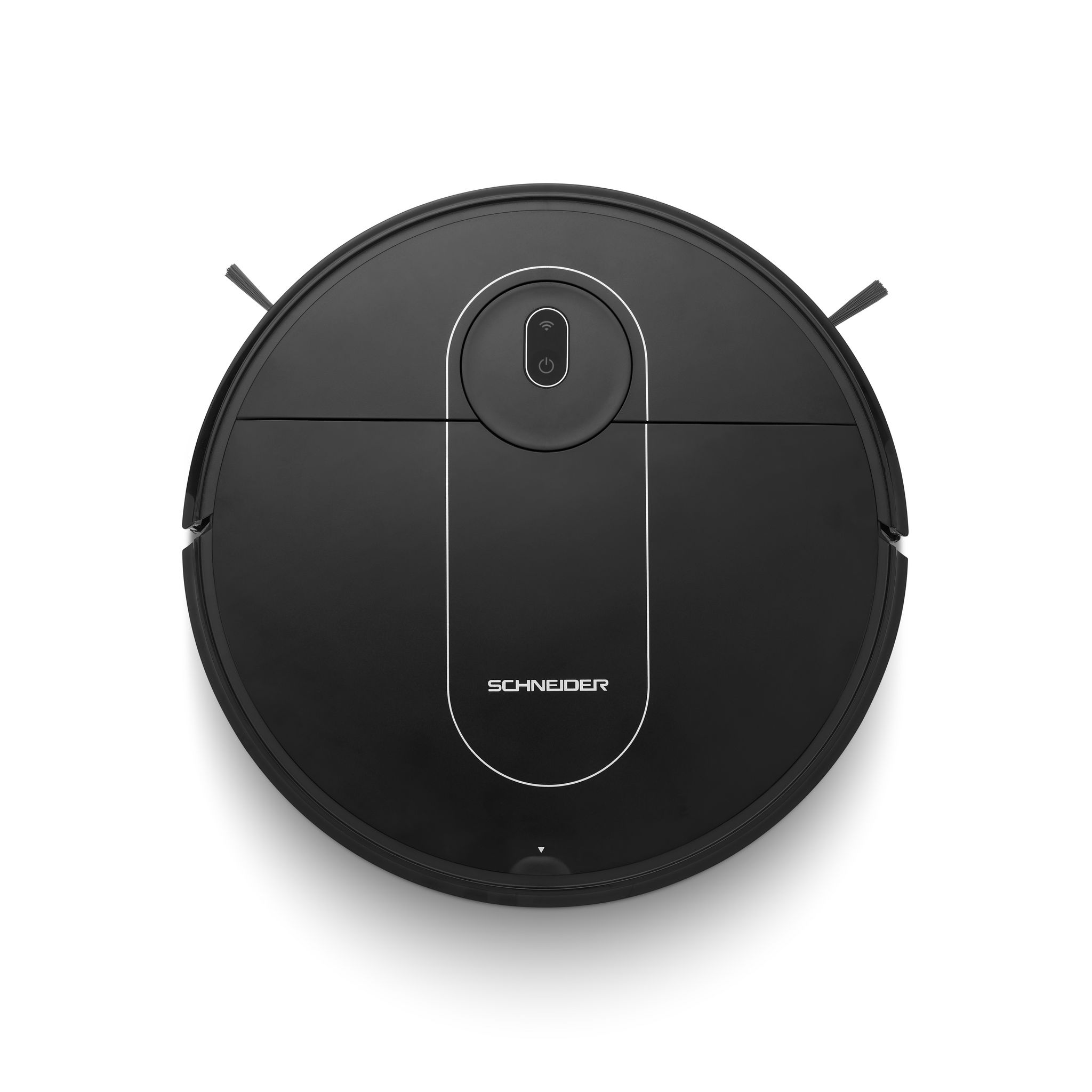 Voir la diapositive 1 : SCHNEIDER Robot aspirateur laveur connecté SCVC23GPRO - Noir