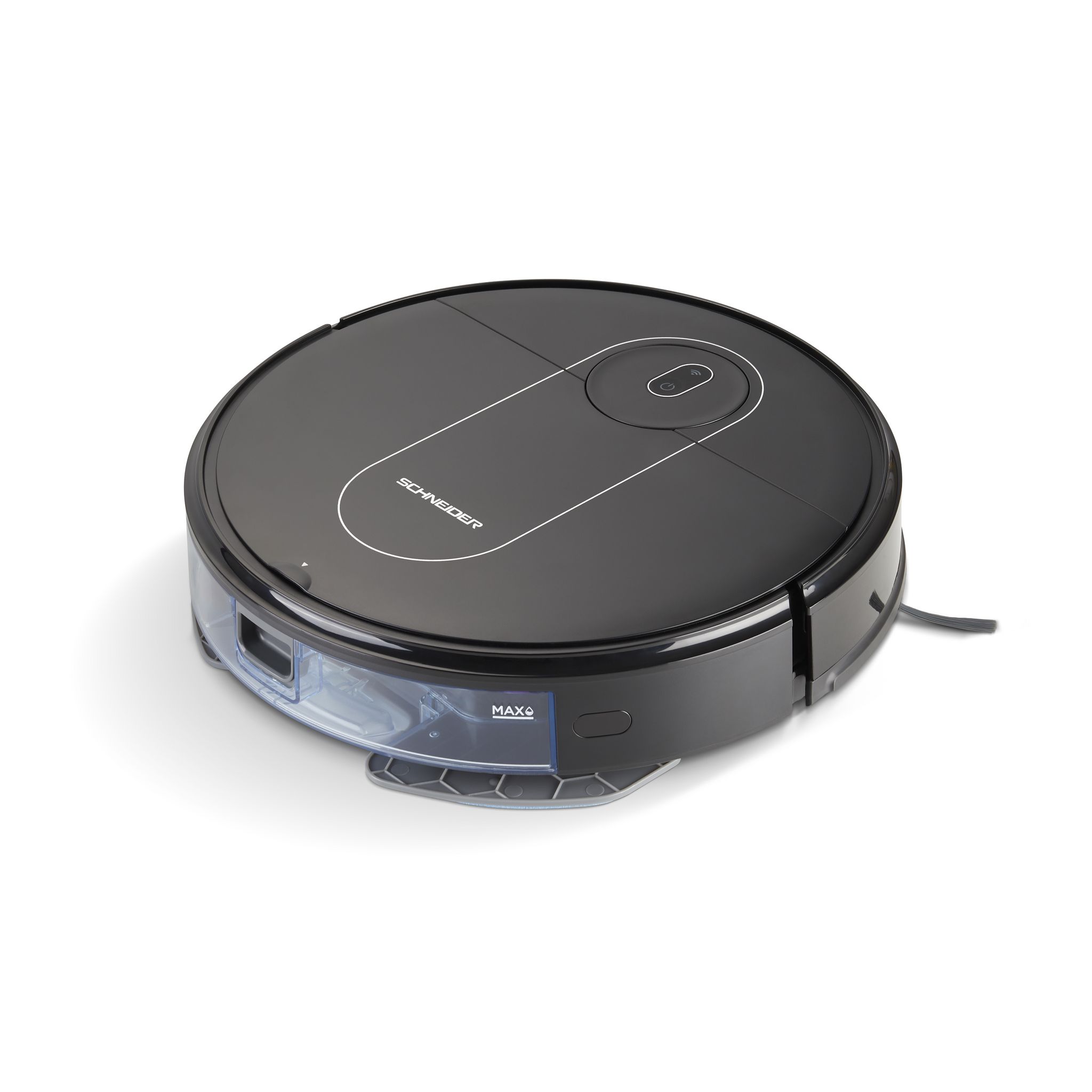 Voir la diapositive 2 : SCHNEIDER Robot aspirateur laveur connecté SCVC23GPRO - Noir