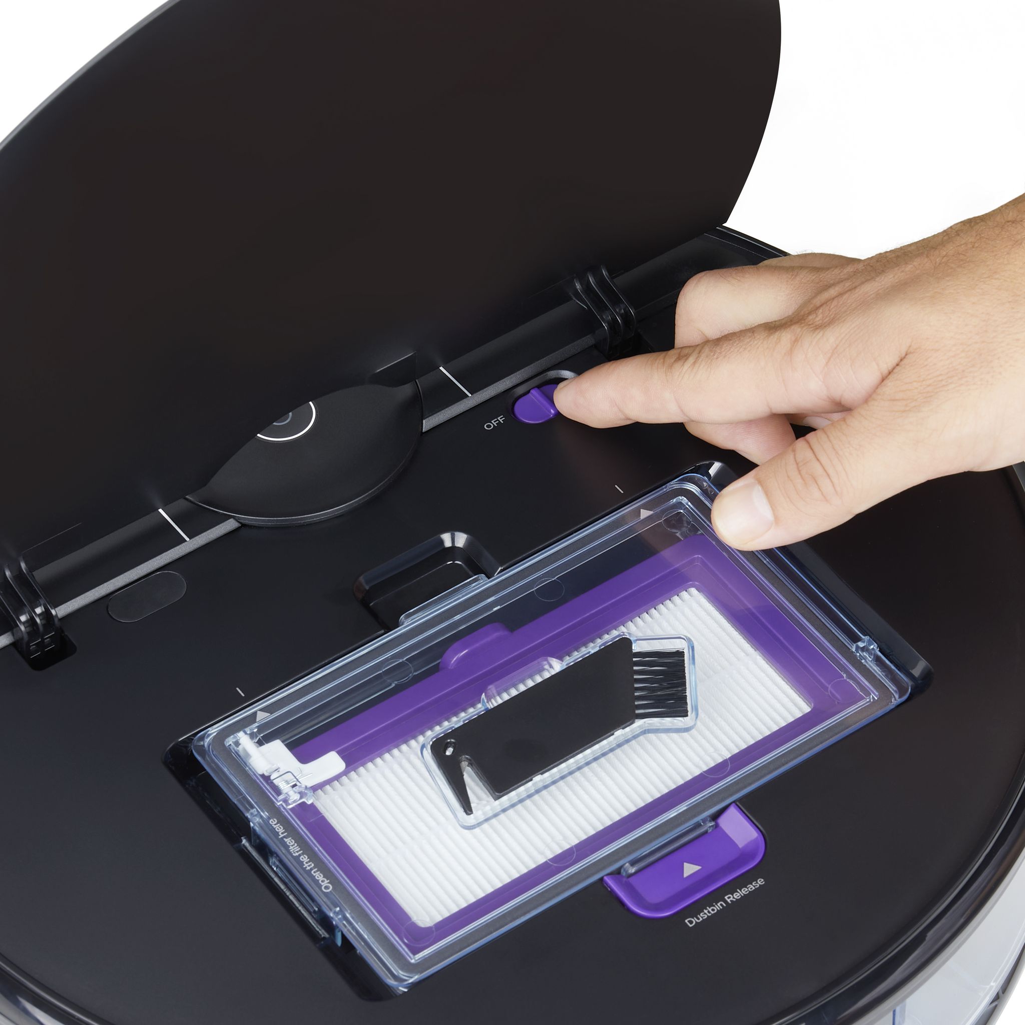 Voir la diapositive 5 : SCHNEIDER Robot aspirateur laveur connecté SCVC23GPRO - Noir