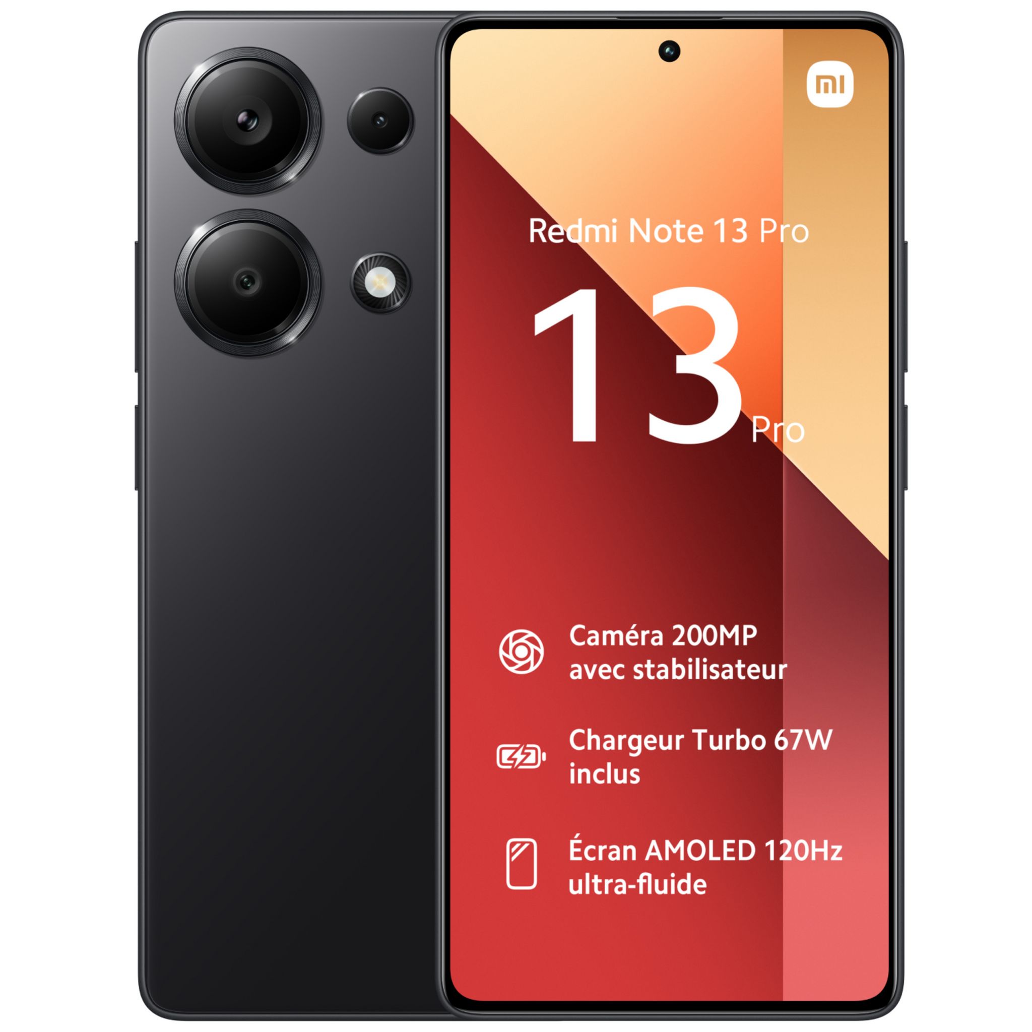 Voir la diapositive 2 : XIAOMI Redmi Note 13 Pro 256Go  5G - Noir