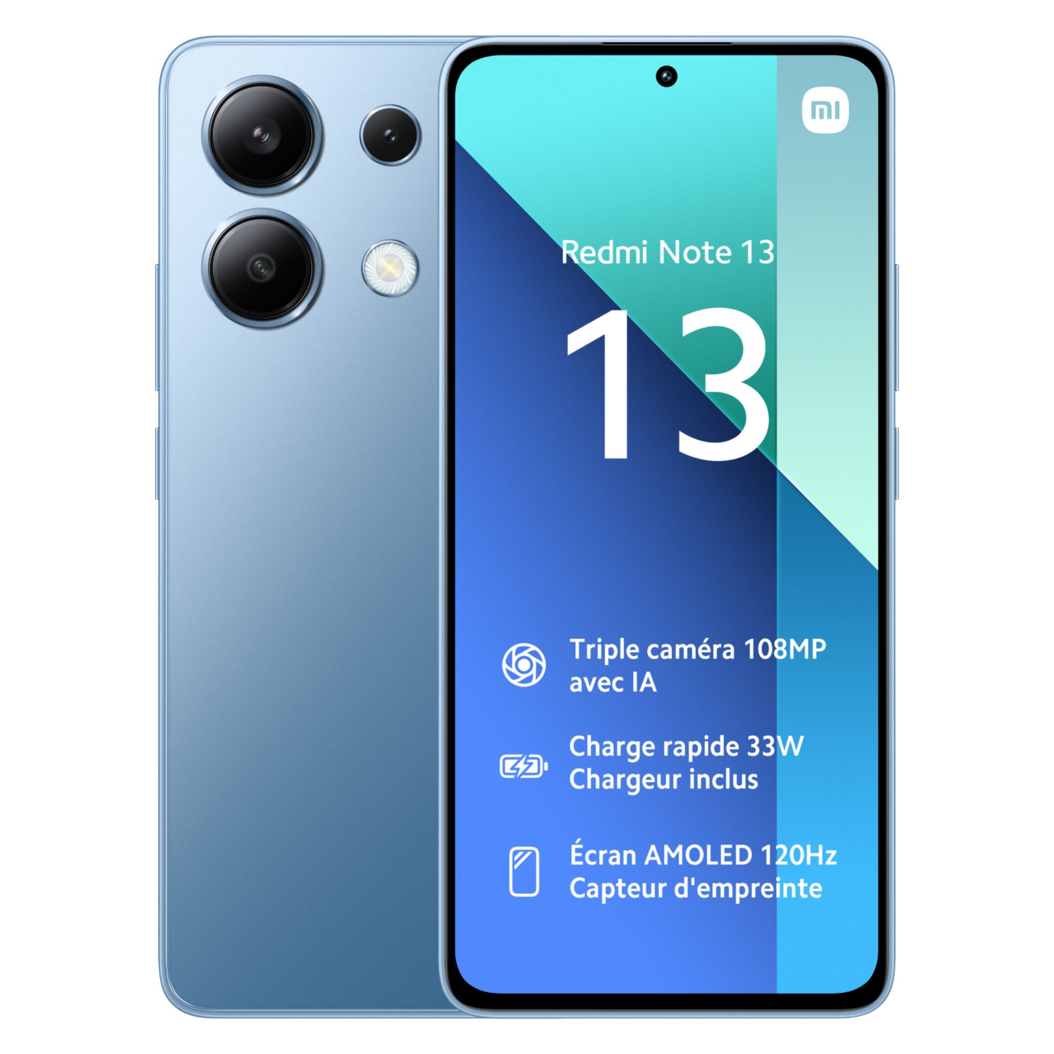 Voir la diapositive 2 : XIAOMI Redmi Note 13 256Go 4G - Bleu