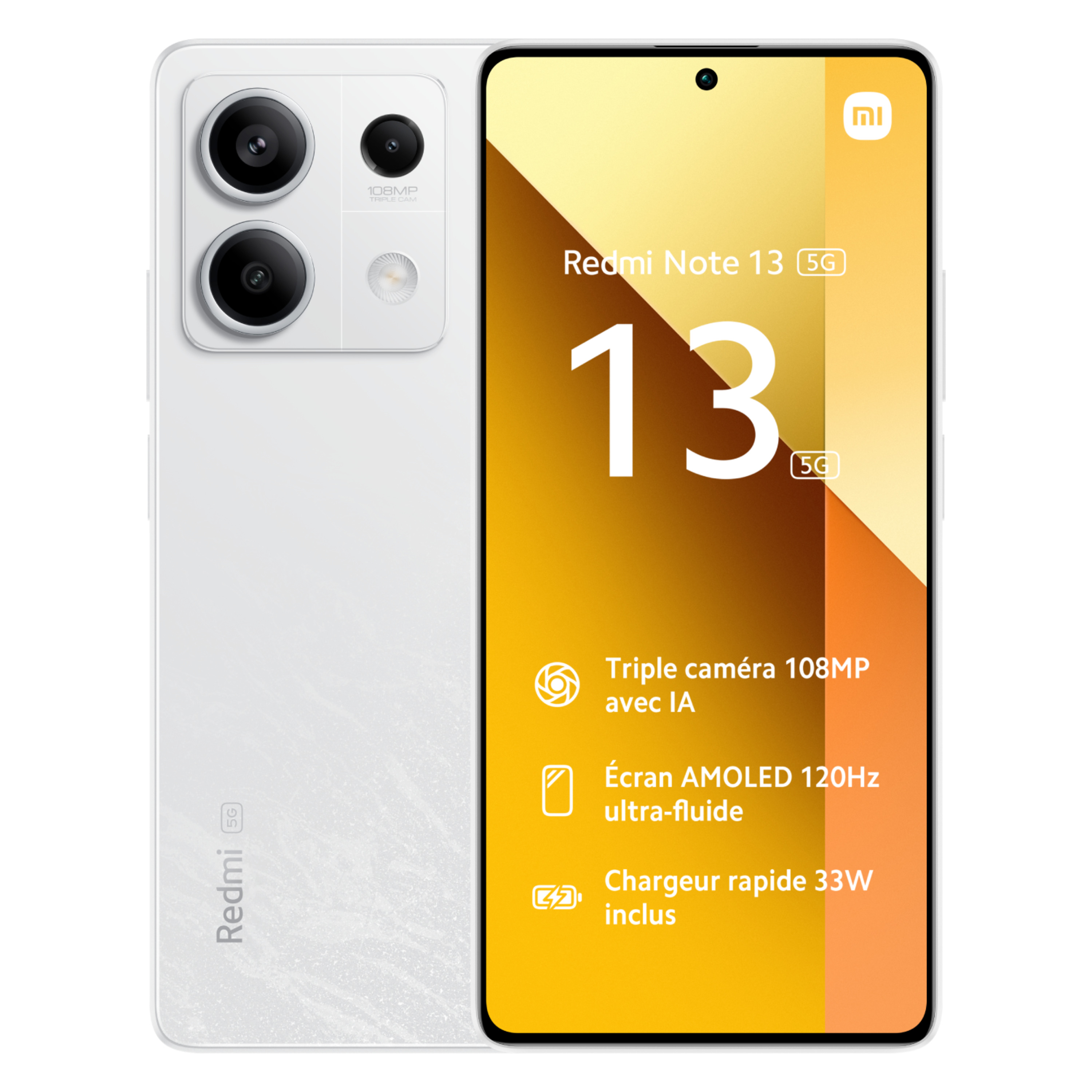 Voir la diapositive 2 : XIAOMI Redmi Note 13 256Go  5G - Blanc