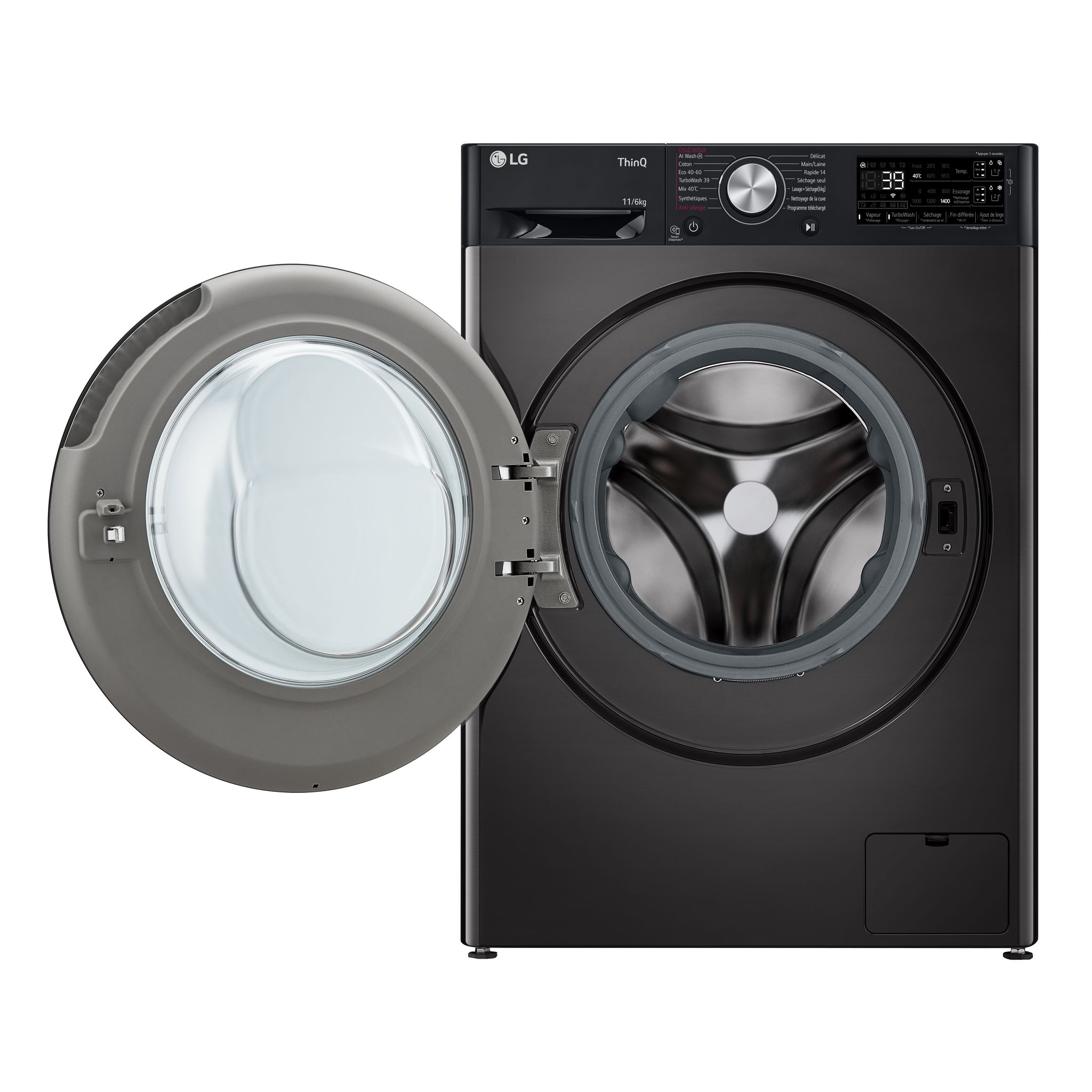 Voir la diapositive 3 : LG Lave linge séchant connecté F164R78BSTA, 11 kg lavage, 6 kg de séchage, 1400 T/min, D