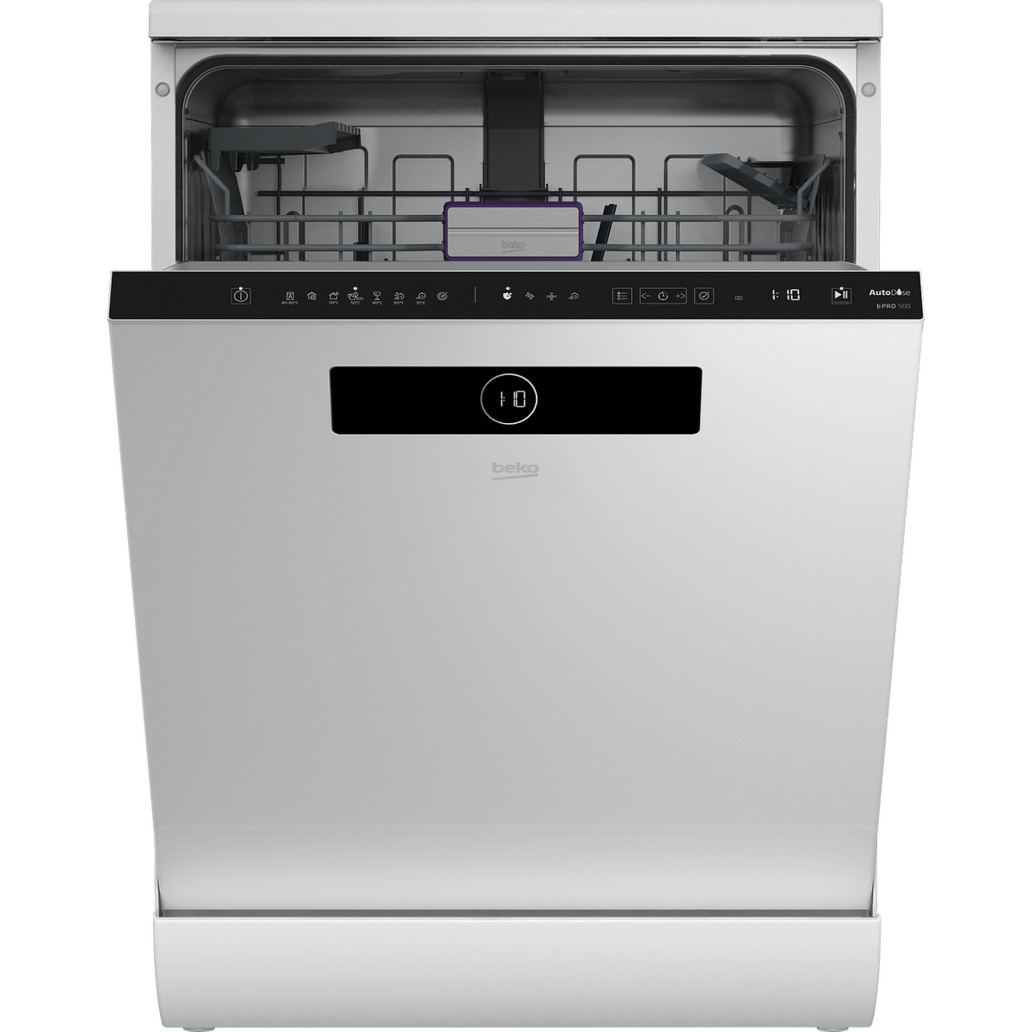 Voir la diapositive 2 : BEKO Lave vaisselle pose libre BDEN38441WA, 14 couverts, 60 cm, 44 dB, 8 programmes, C