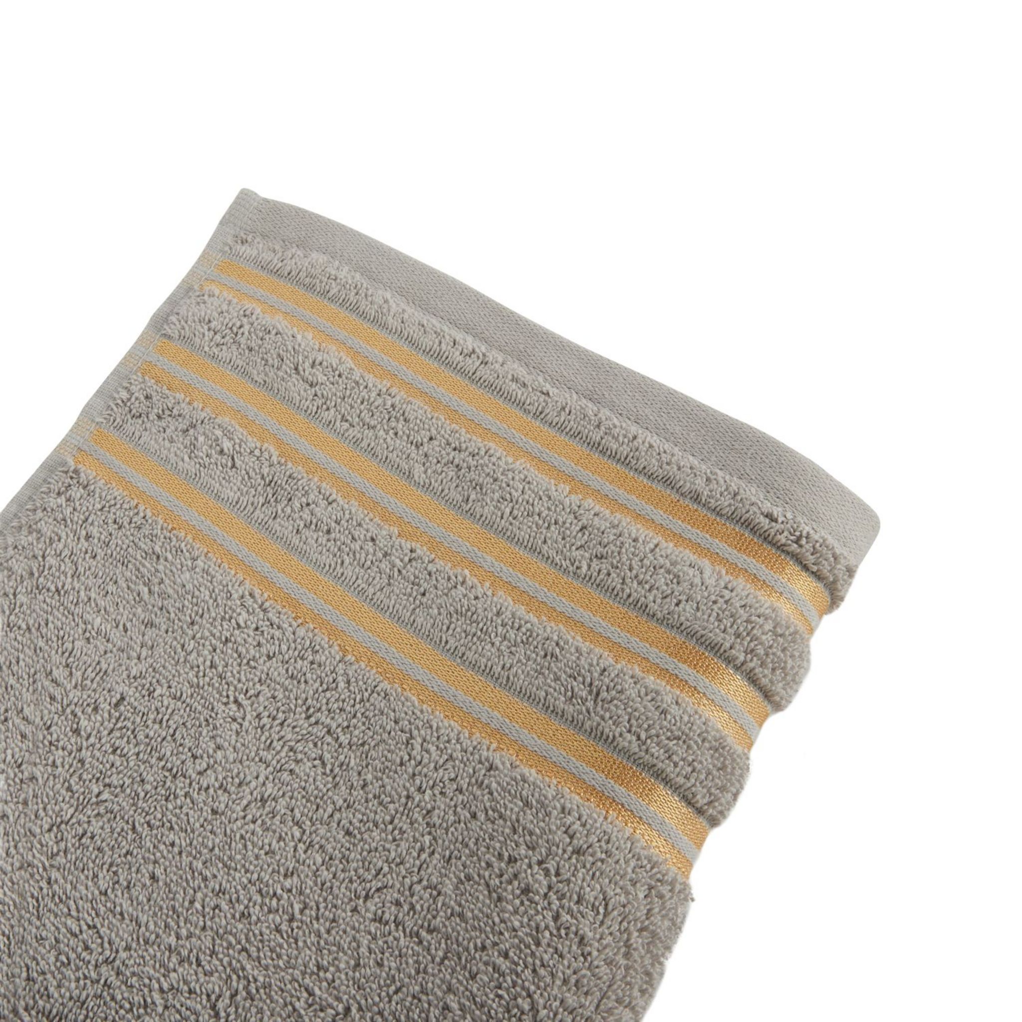 Voir la diapositive 2 : ACTUEL Serviette de toilette unie en coton liteau en Lurex 500 g/m²