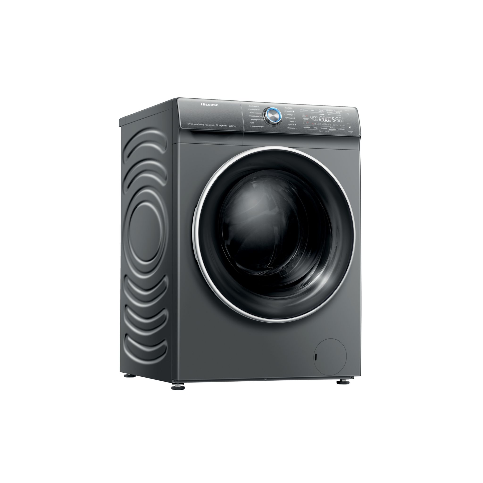 Voir la diapositive 2 : HISENSE Lave linge séchant hublot WD1014QRAWT, 10 kg de lavage, 6 kg de séchage, 1400 T/min, A