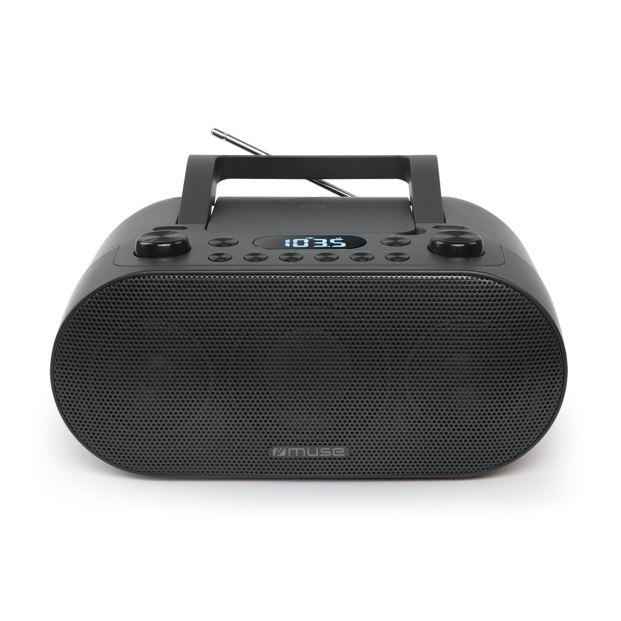 Voir la diapositive 2 : MUSE Radio portable M-35 BT Bluetooth  CD/MP3/USB - Noir