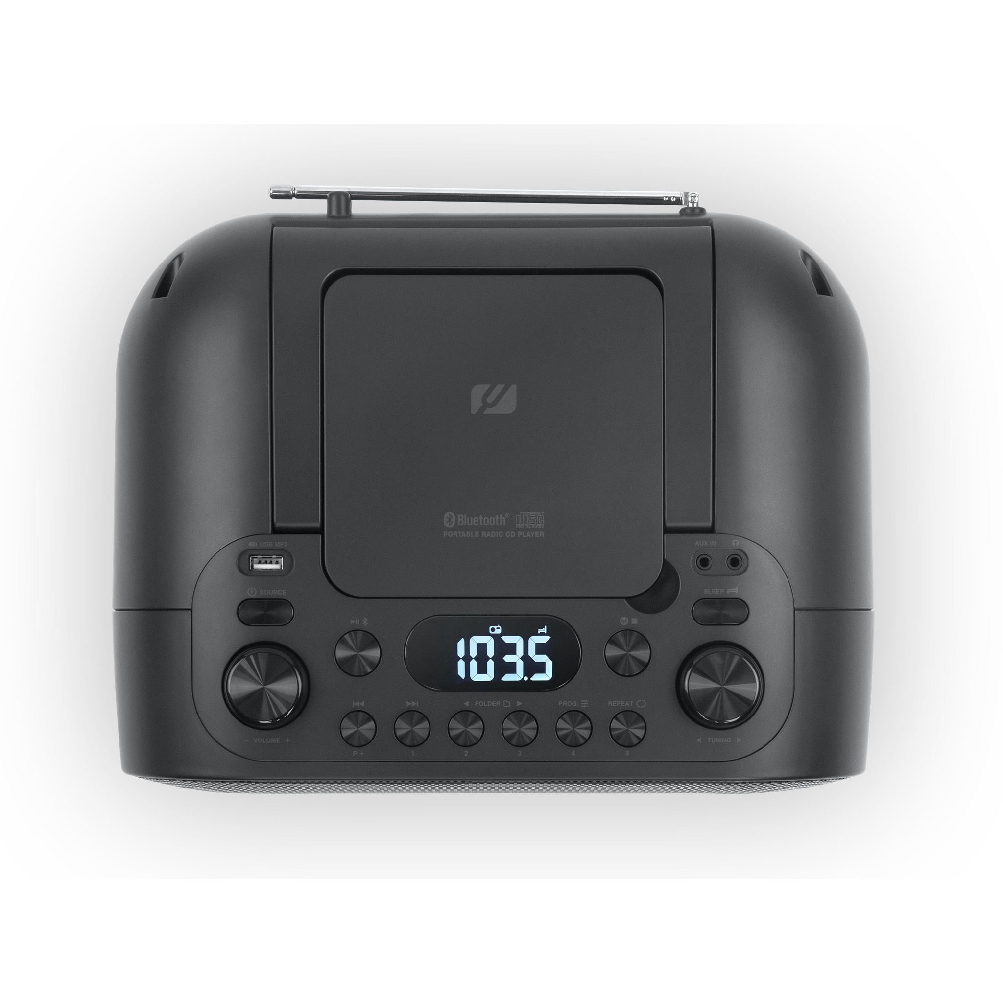 Voir la diapositive 3 : MUSE Radio portable M-35 BT Bluetooth  CD/MP3/USB - Noir