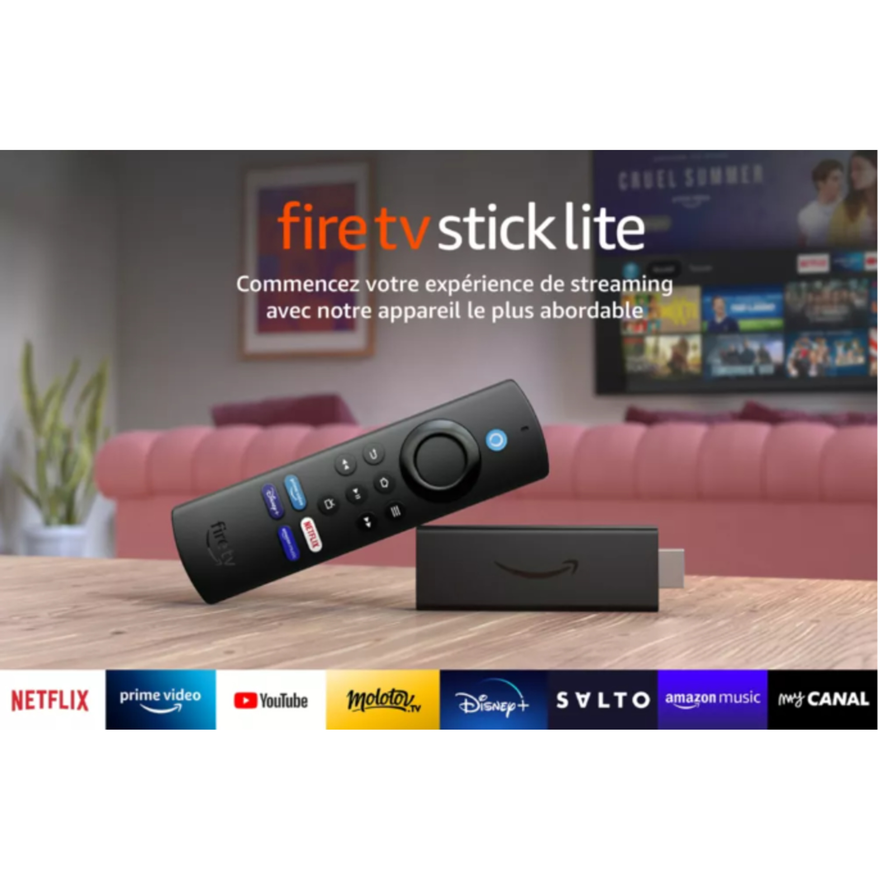 Voir la diapositive 2 : AMAZON Fire TV Stick Lite full HD avec télécommande vocale Alexa