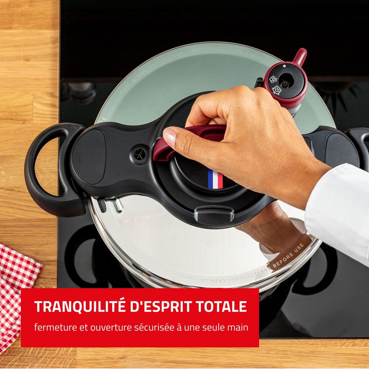 SEB Autocuiseur inox 9 litres tous feux dont induction CLIPSO MINUTE