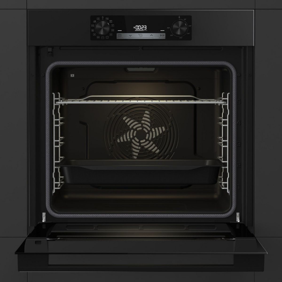 HISENSE Four encastrable BI64211EPB, 77 L, Multifonction, Chaleur pulsée, Pyrolyse, A+