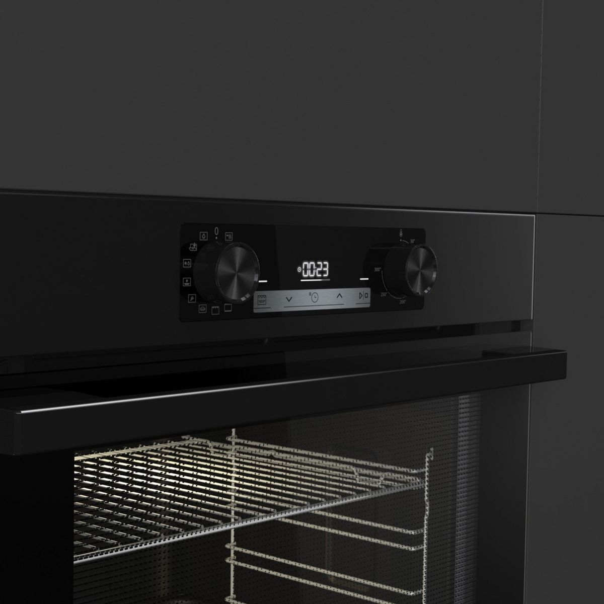 HISENSE Four encastrable BI64211EPB, 77 L, Multifonction, Chaleur pulsée, Pyrolyse, A+