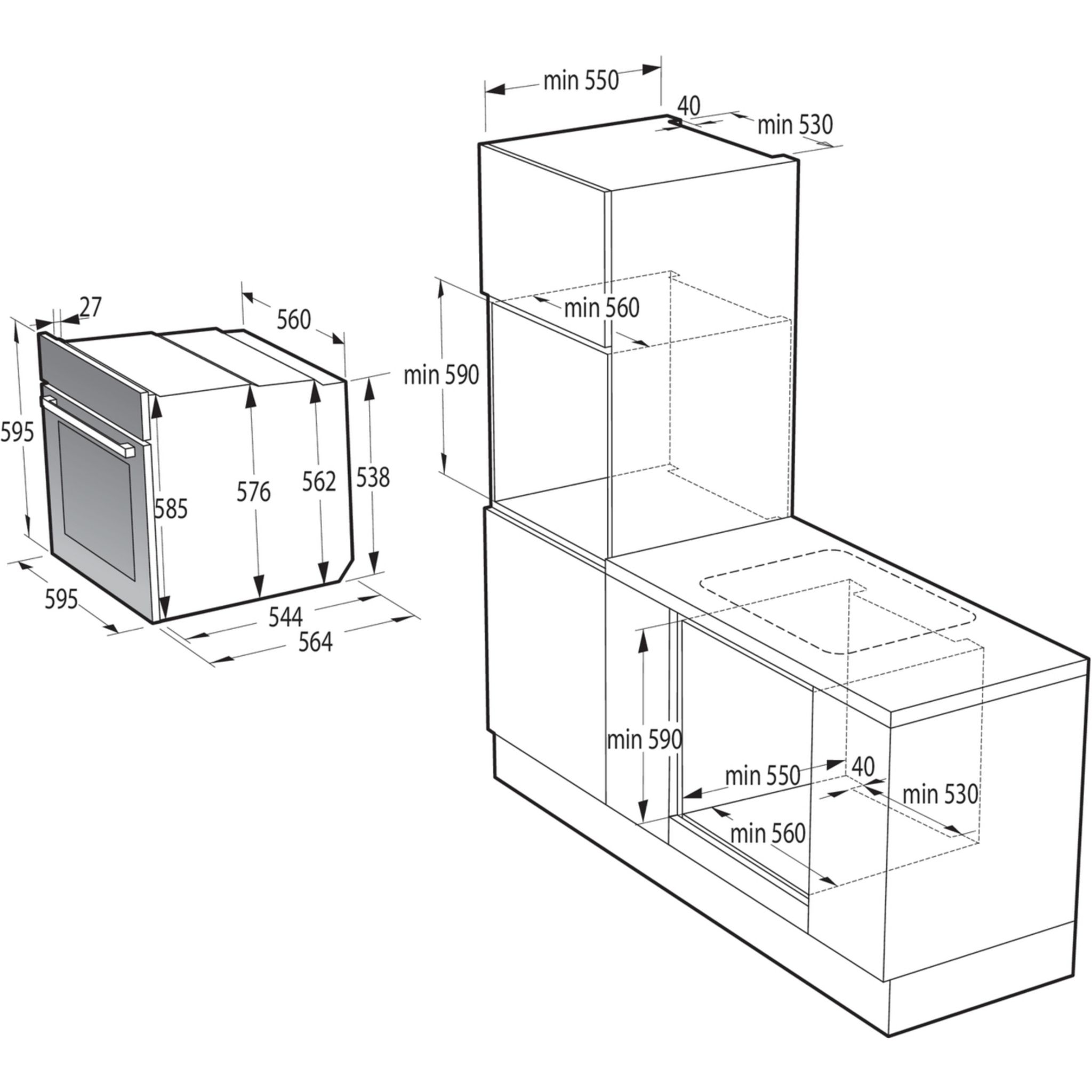 Voir la diapositive 6 : HISENSE Four encastrable BI64211EPB, 77 L, Multifonction, Chaleur pulsée, Pyrolyse, A+