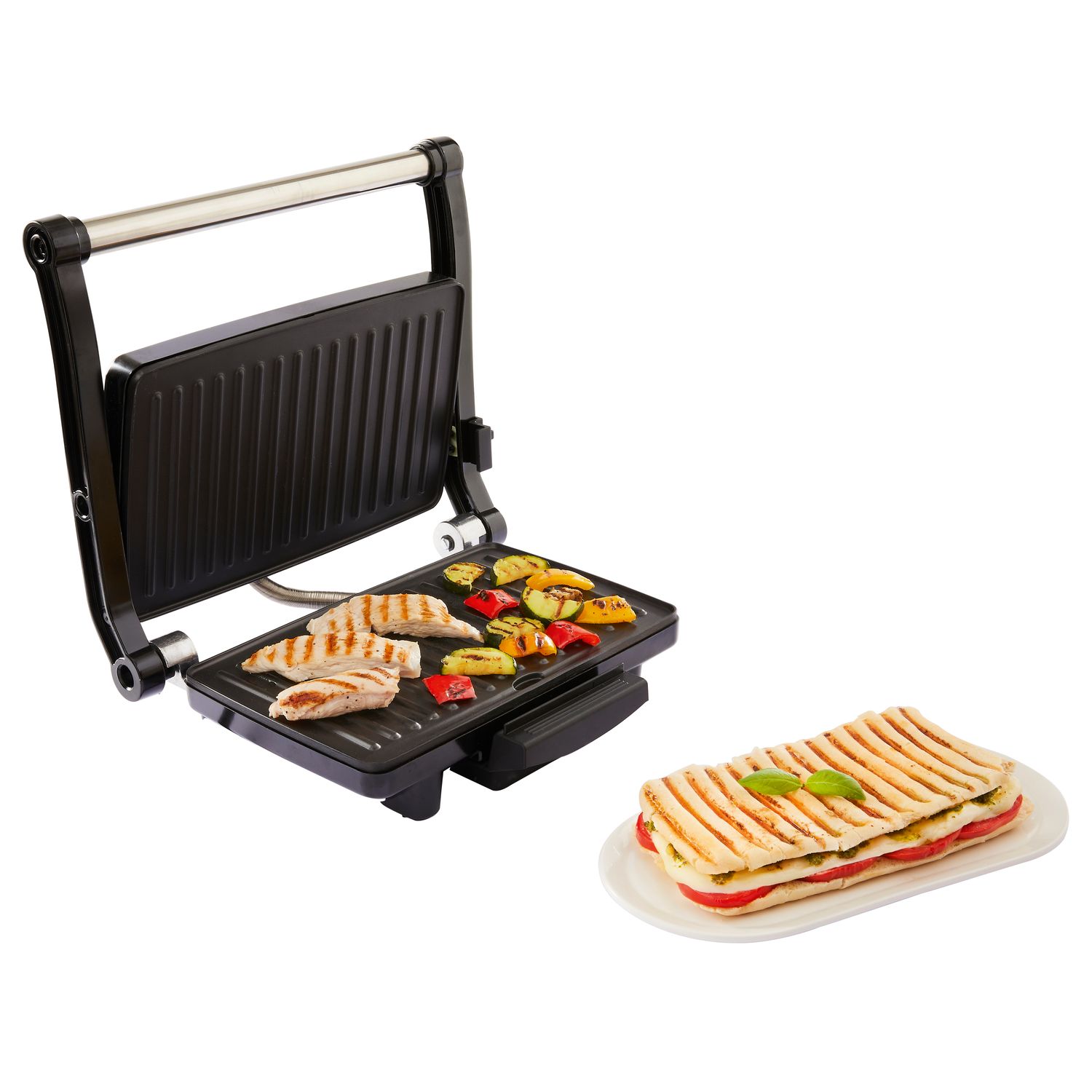 Voir la diapositive 2 : QILIVE Grille viande panini Q.5950 - Noir