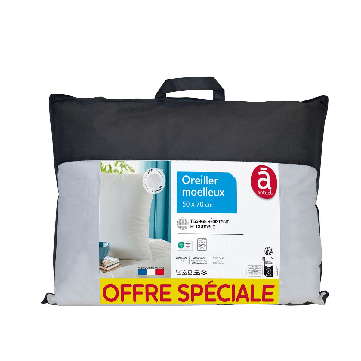 ACTUEL Oreiller Effet Jacquard 500g