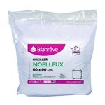 BLANREVE Oreiller confort moelleux anti acariens. Coloris disponibles : Blanc