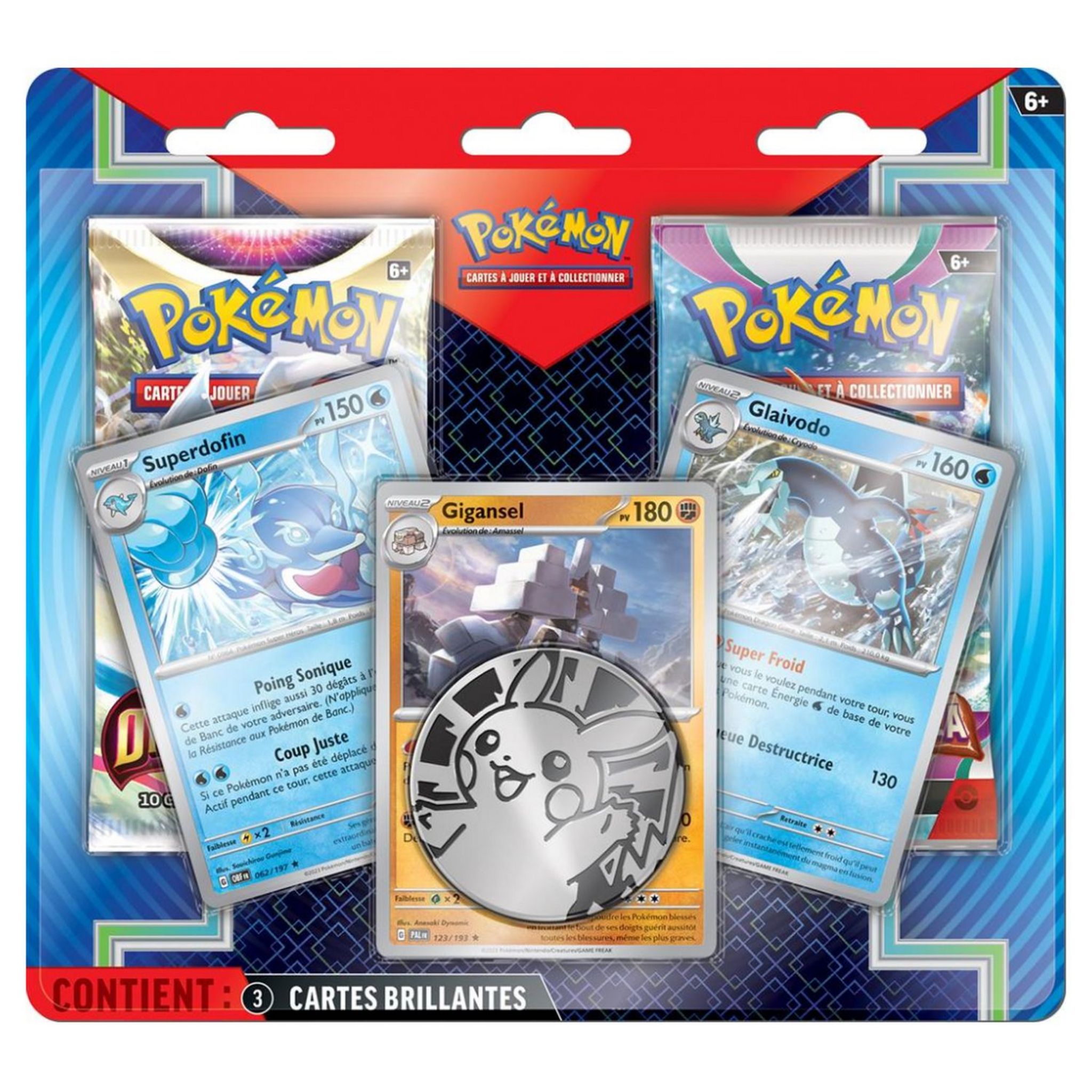 POKEMON Pack Boosters 3 cartes brillantes