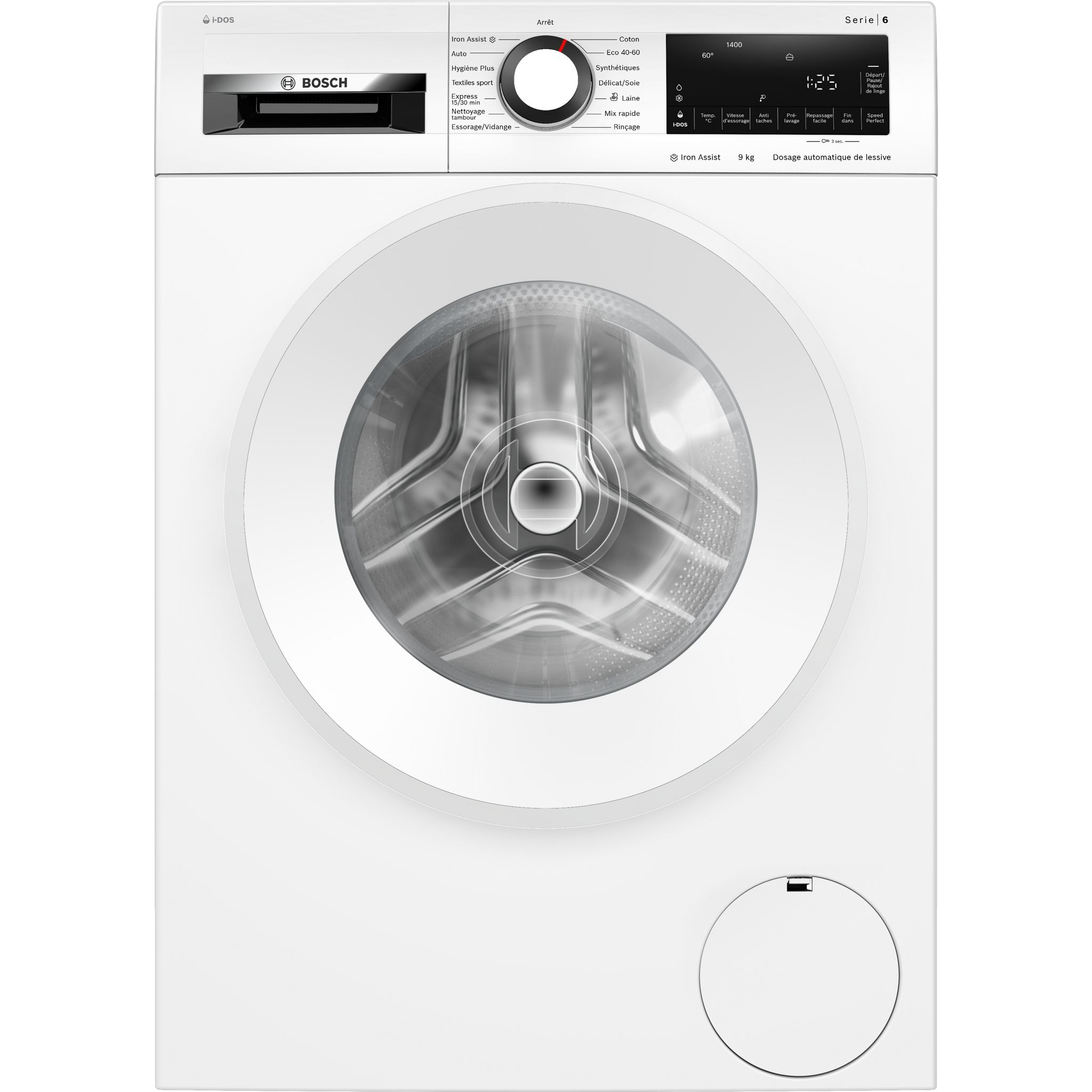 Voir la diapositive 6 : BOSCH Lave linge hublot à induction WGG244F0FR, 9 kg, 1400 T/min, A