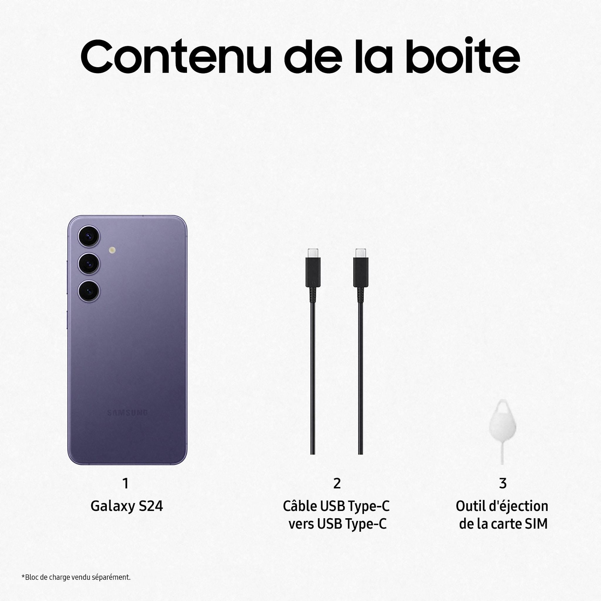 Voir la diapositive 7 : SAMSUNG Galaxy S24 5G Smartphone avec Galaxy AI 256Go - Indigo