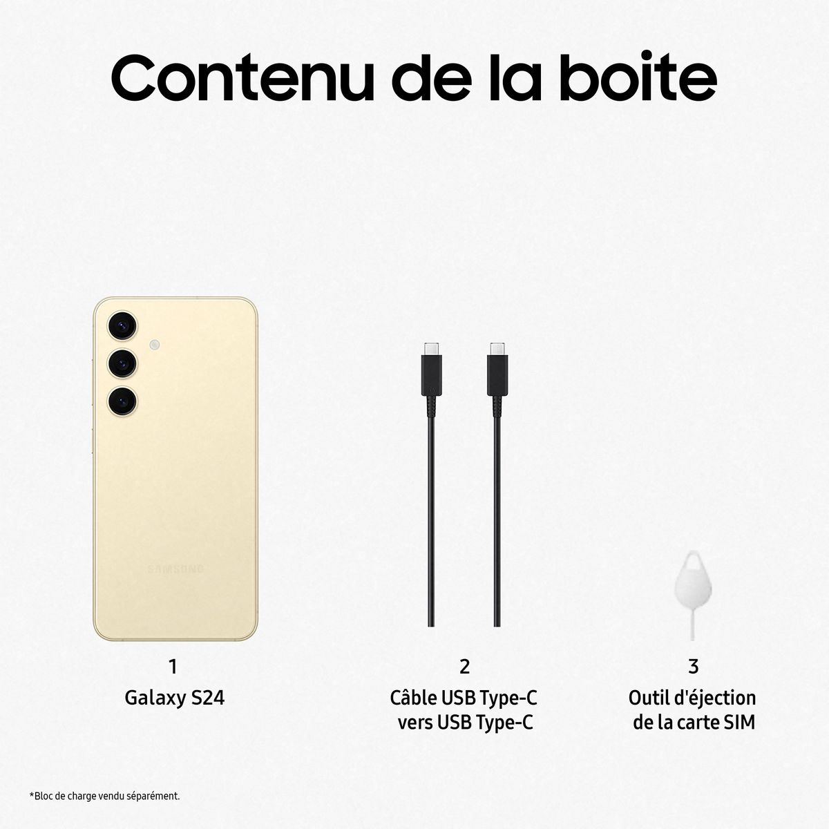 SAMSUNG Galaxy S24 5G Smartphone avec Galaxy AI 128Go - Ambre