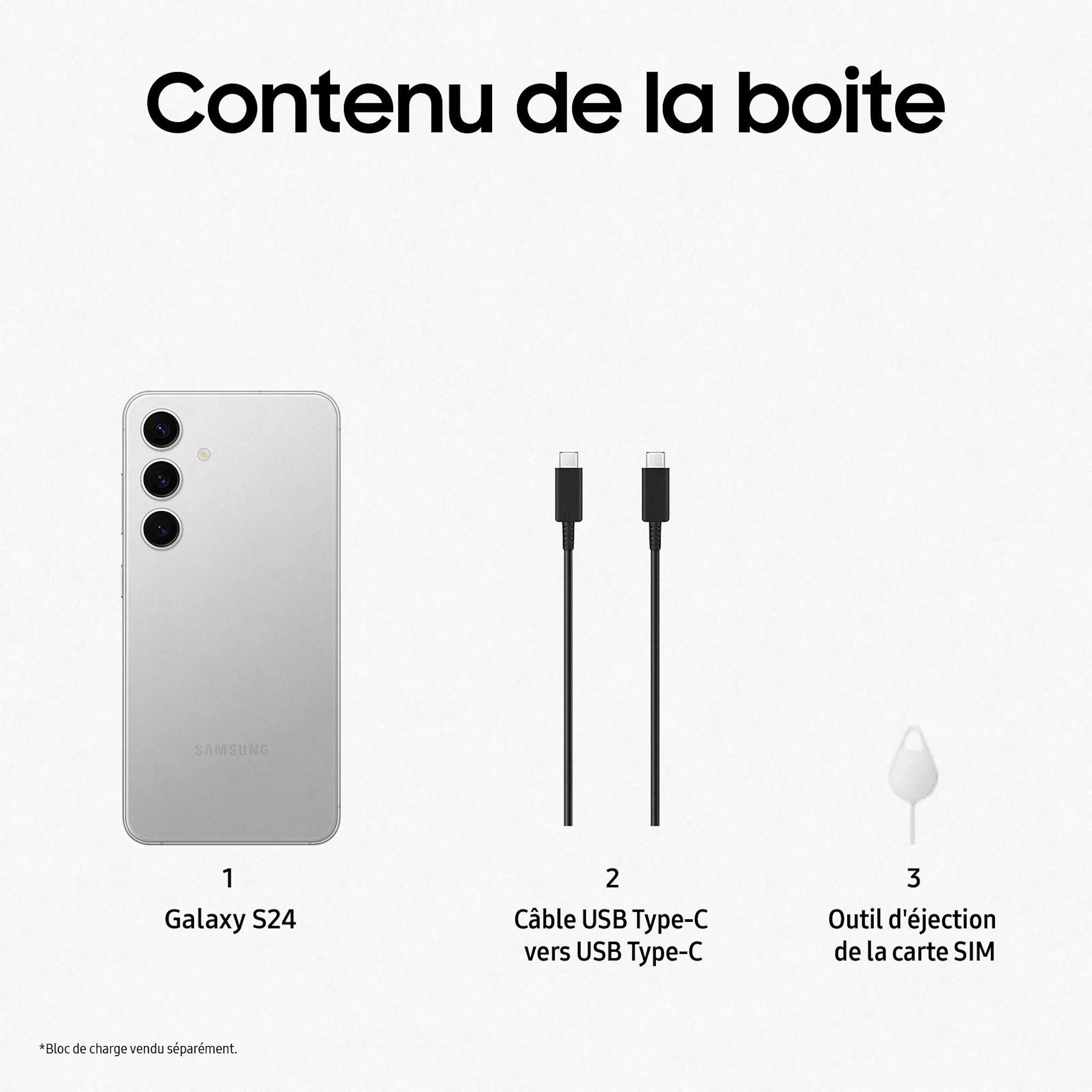 Voir la diapositive 7 : SAMSUNG Galaxy S24 5G Smartphone avec Galaxy AI 256Go - Argent