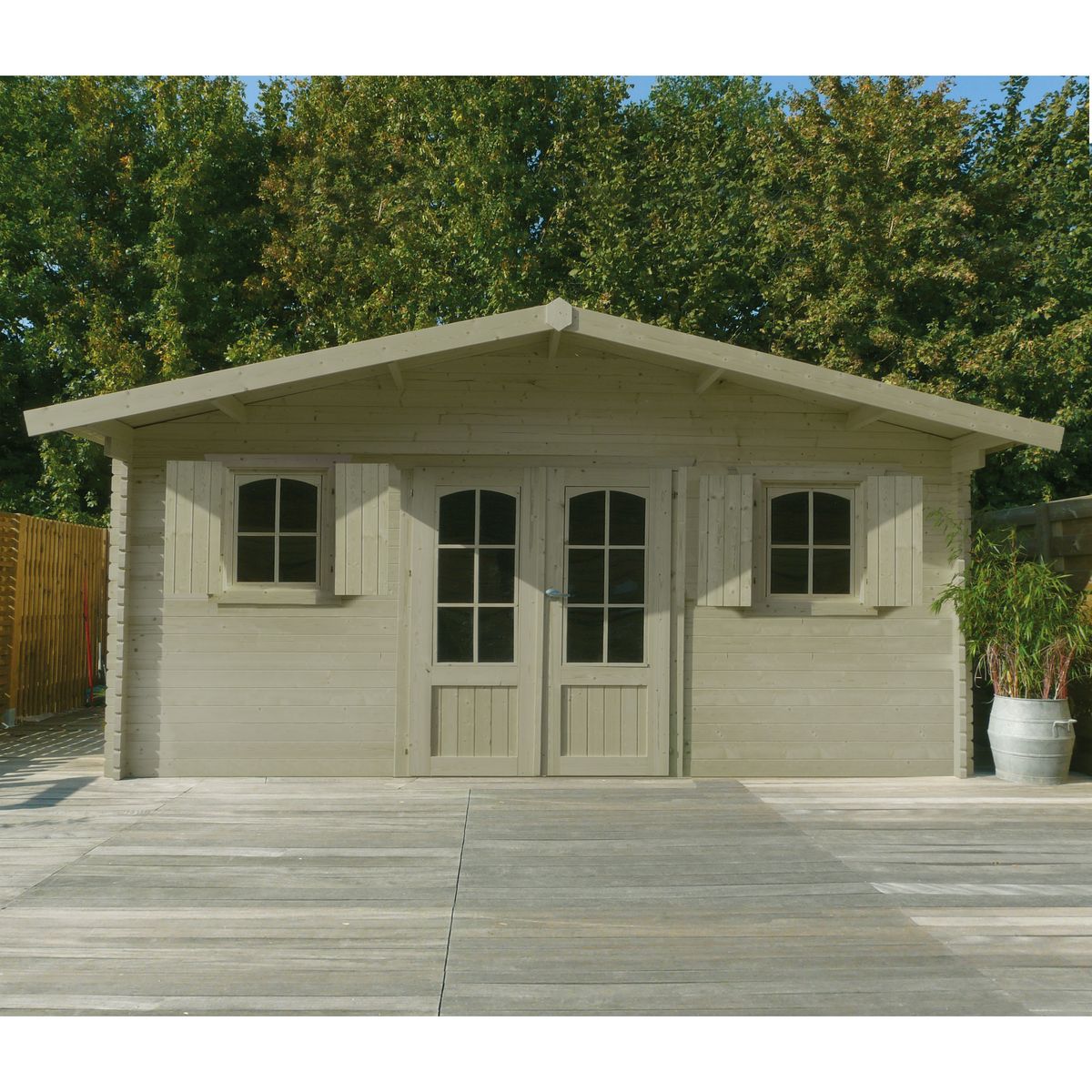 SOLID Abri de jardin en bois 40mm EVINS TRAITE 22,03m²