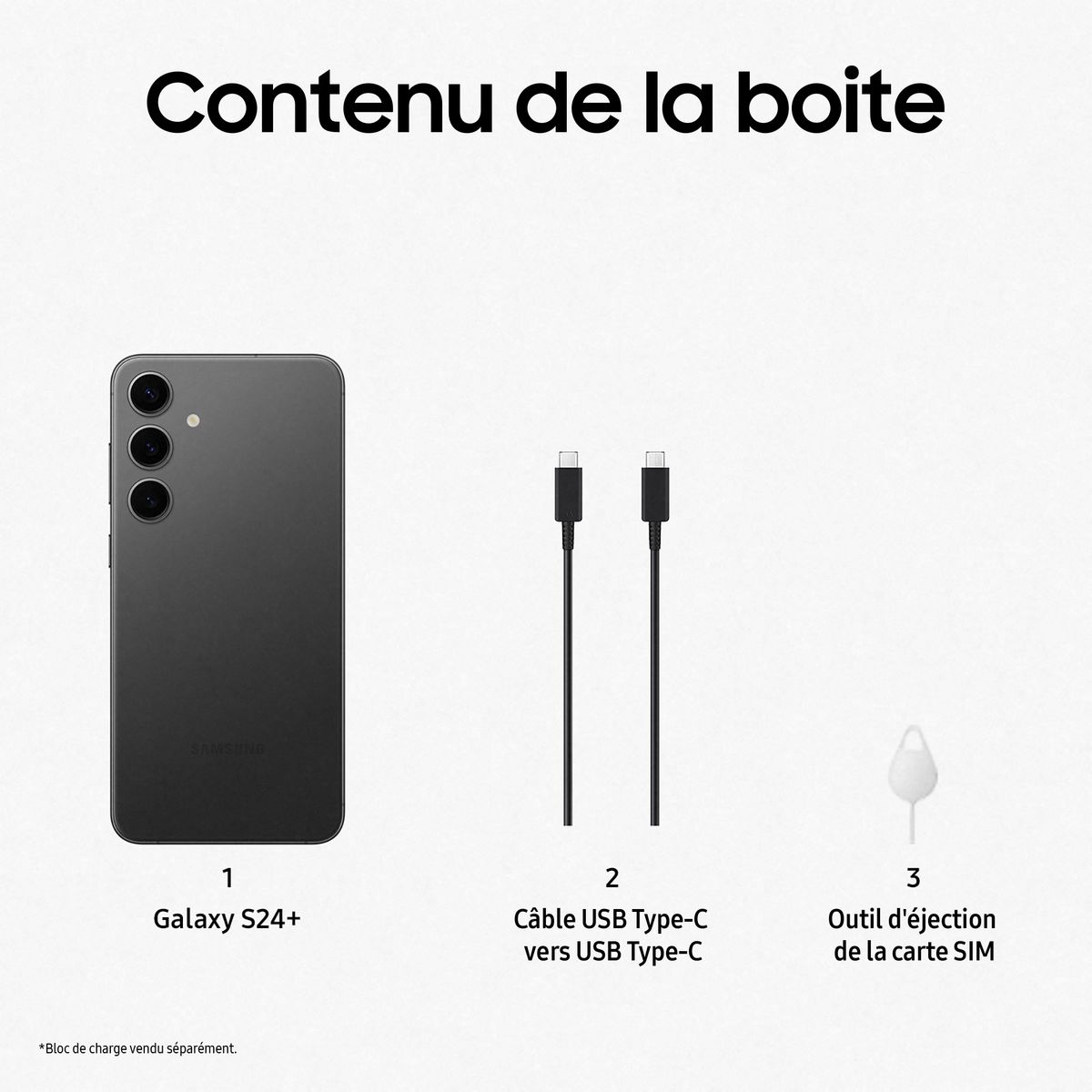 SAMSUNG Galaxy S24+ 5G Smartphone avec Galaxy AI 256 Go - Noir