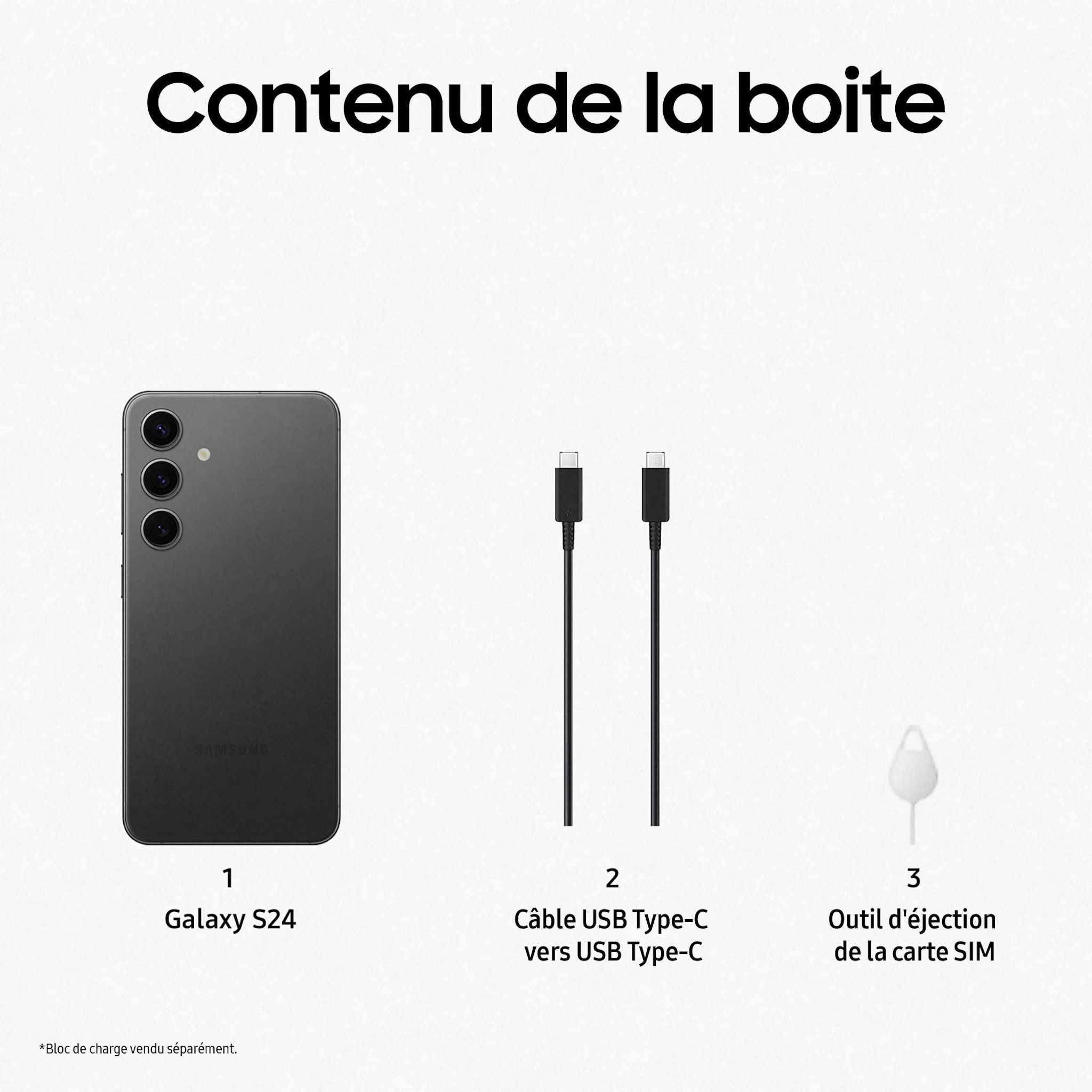 Voir la diapositive 7 : SAMSUNG Galaxy S24 5G Smartphone avec Galaxy AI 256Go - Noir