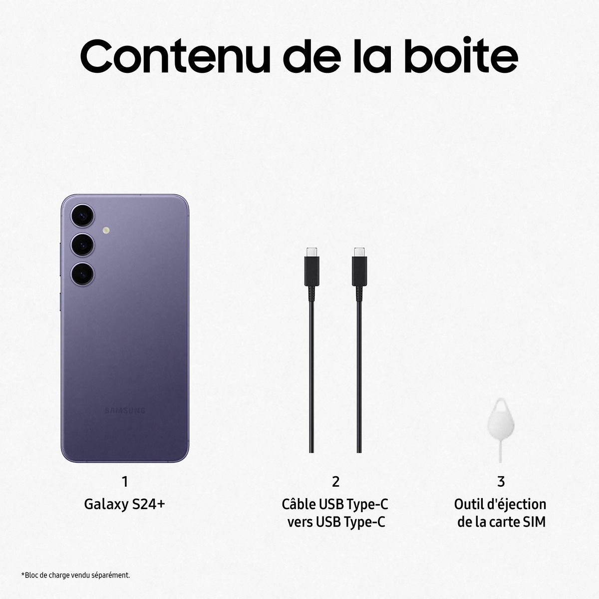 SAMSUNG Galaxy S24+ 5G Smartphone avec Galaxy AI 512 Go - Indigo