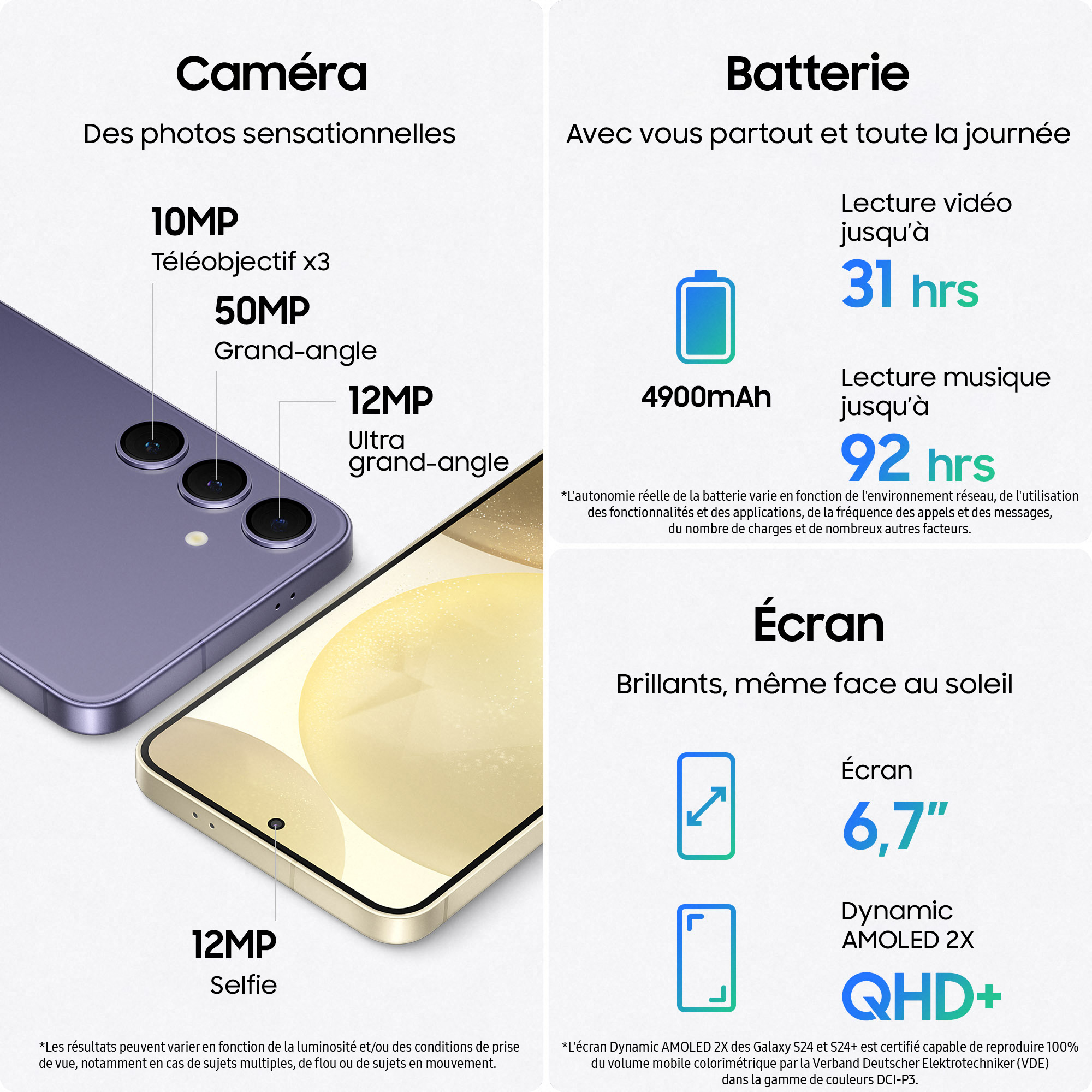 Voir la diapositive 7 : SAMSUNG Galaxy S24+ 5G Smartphone avec Galaxy AI 256 Go - Indigo