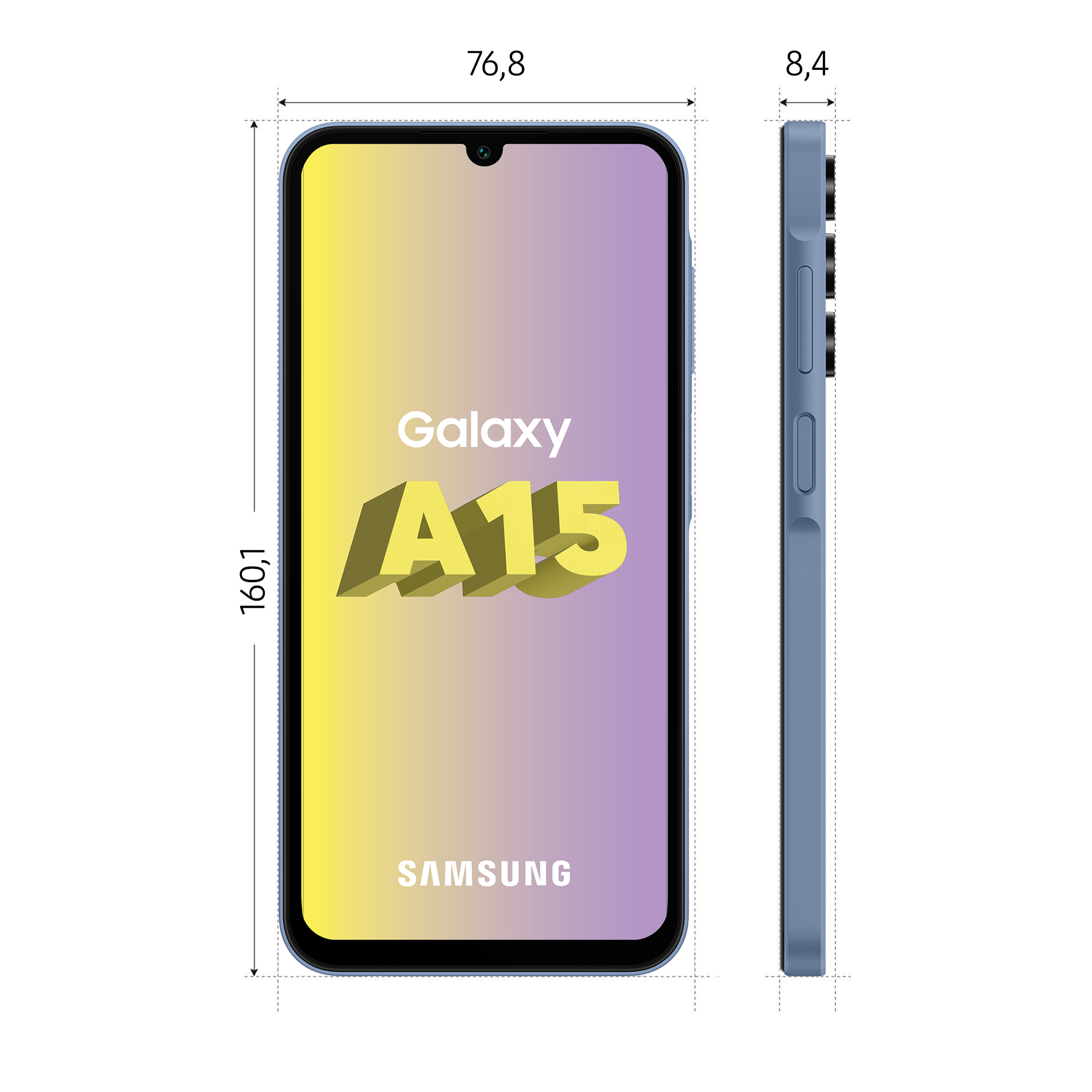 Voir la diapositive 3 : SAMSUNG Galaxy A15 4G 128 Go - Bleu