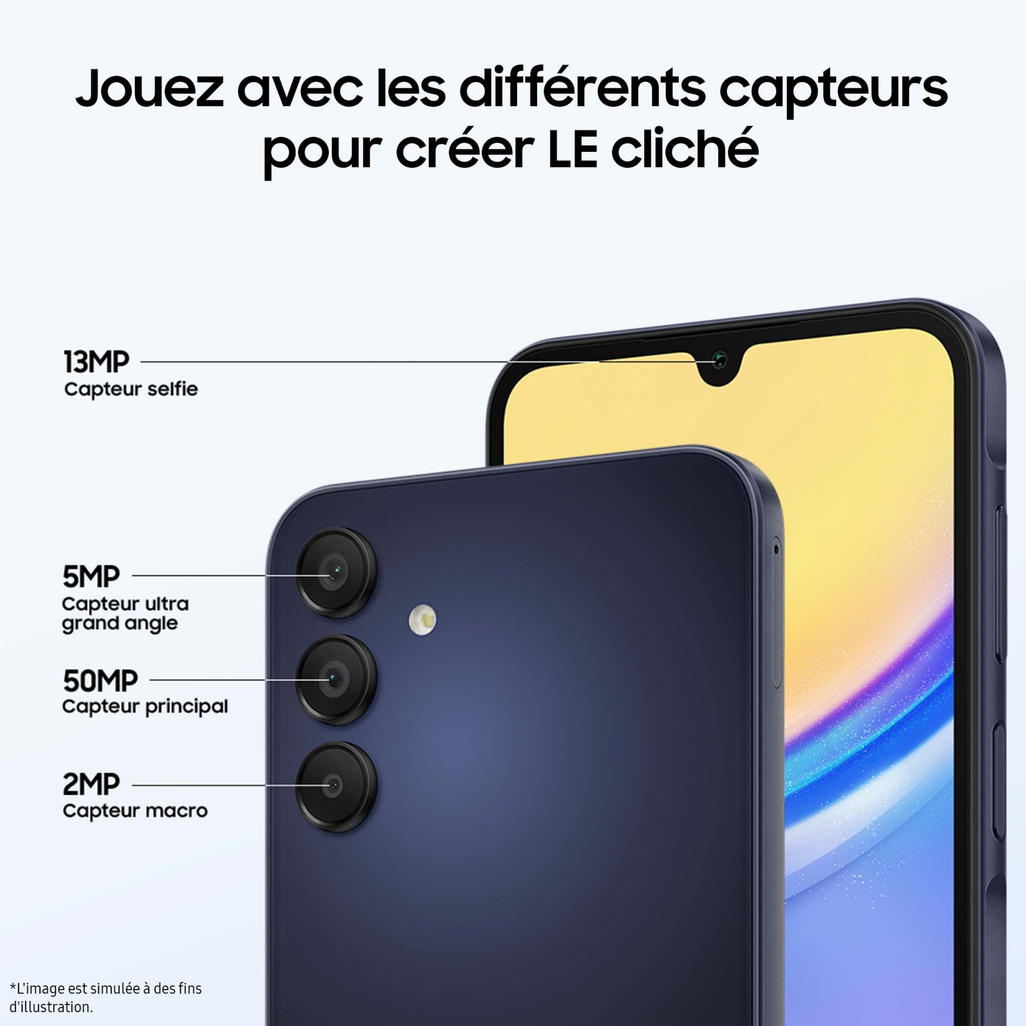 Voir la diapositive 5 : SAMSUNG Galaxy A15 5G 128Go - Bleu