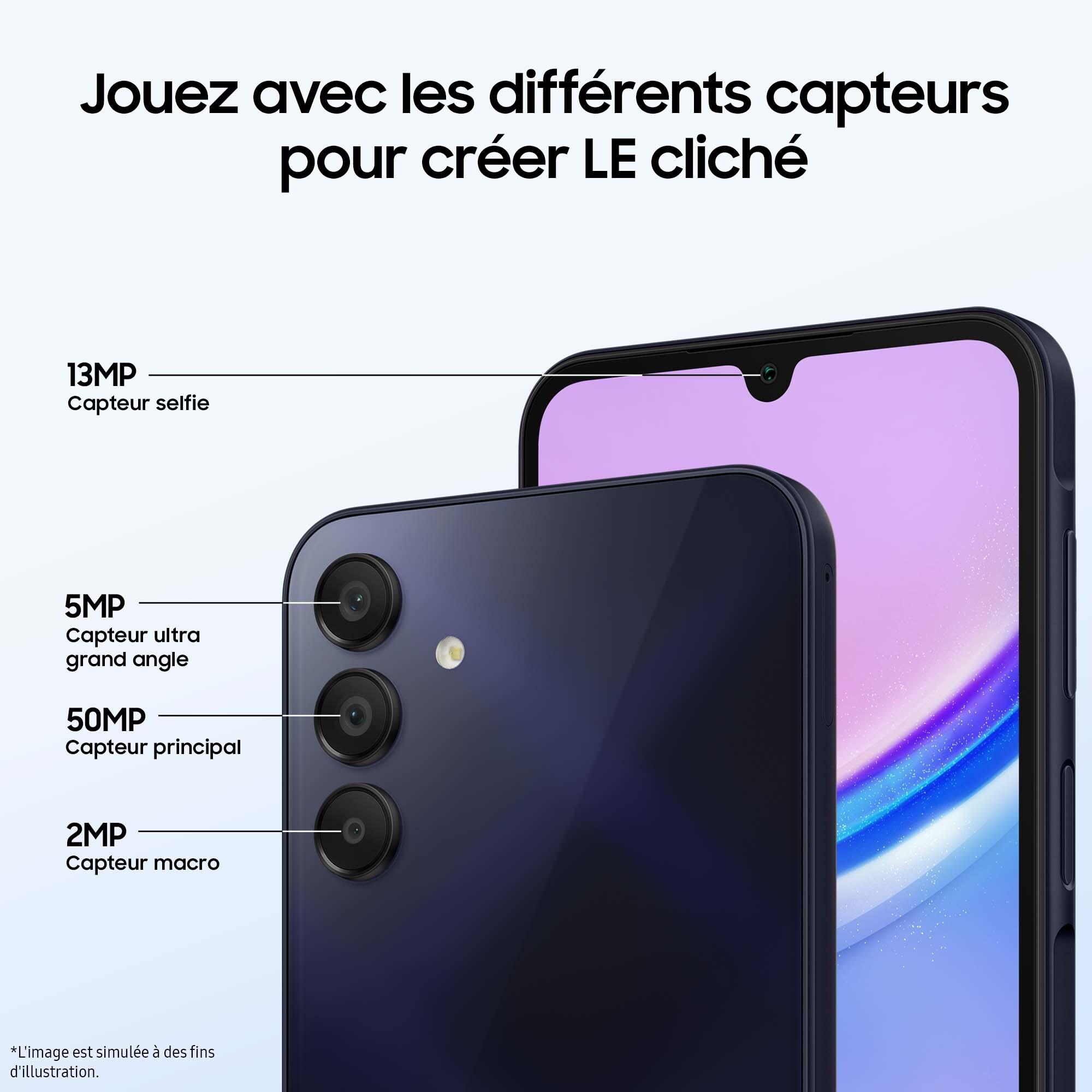 Voir la diapositive 6 : SAMSUNG Galaxy A15 4G 128Go - Bleu nuit