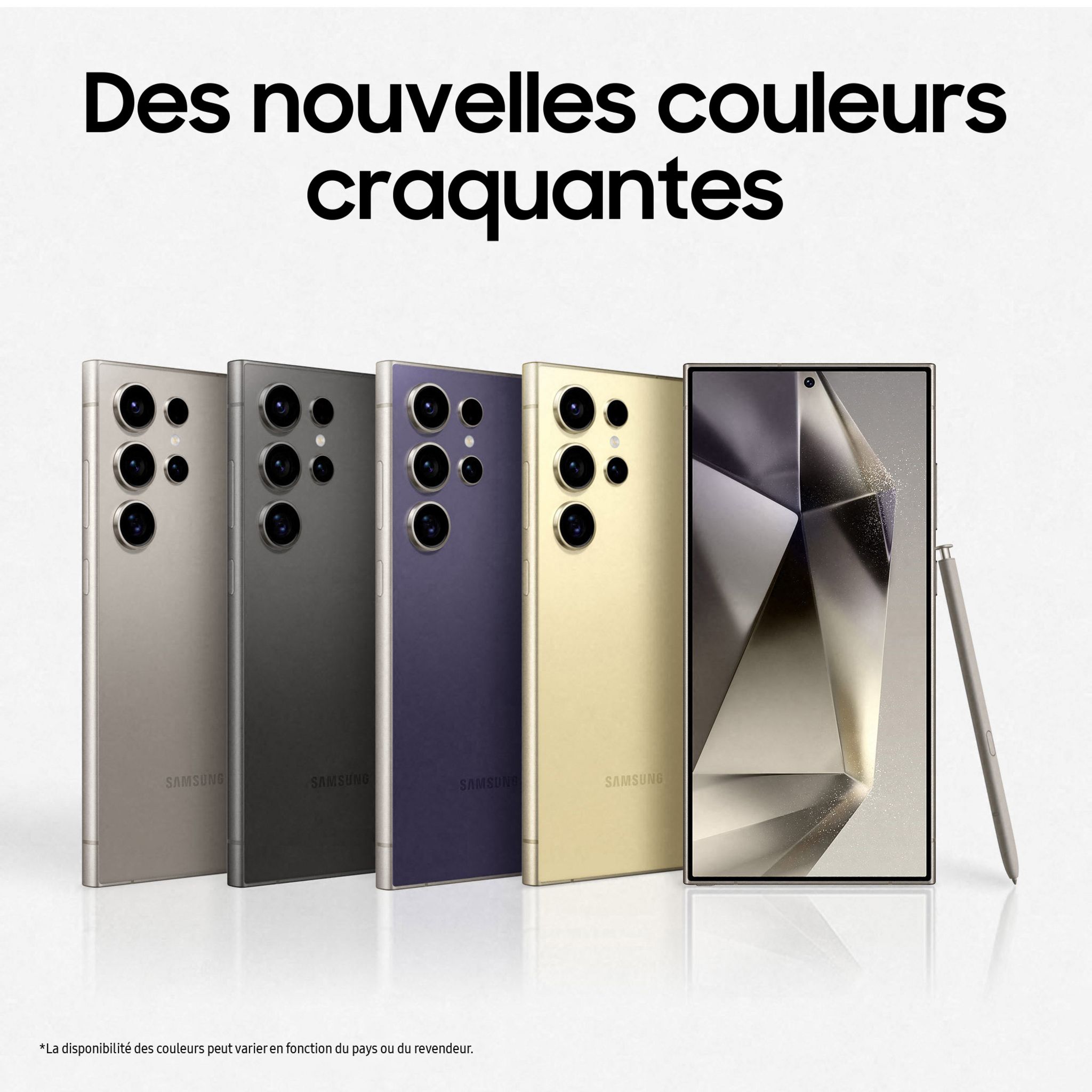 Voir la diapositive 3 : SAMSUNG Galaxy S24 Ultra 5G Smartphone avec Galaxy AI 256 Go - Ambre