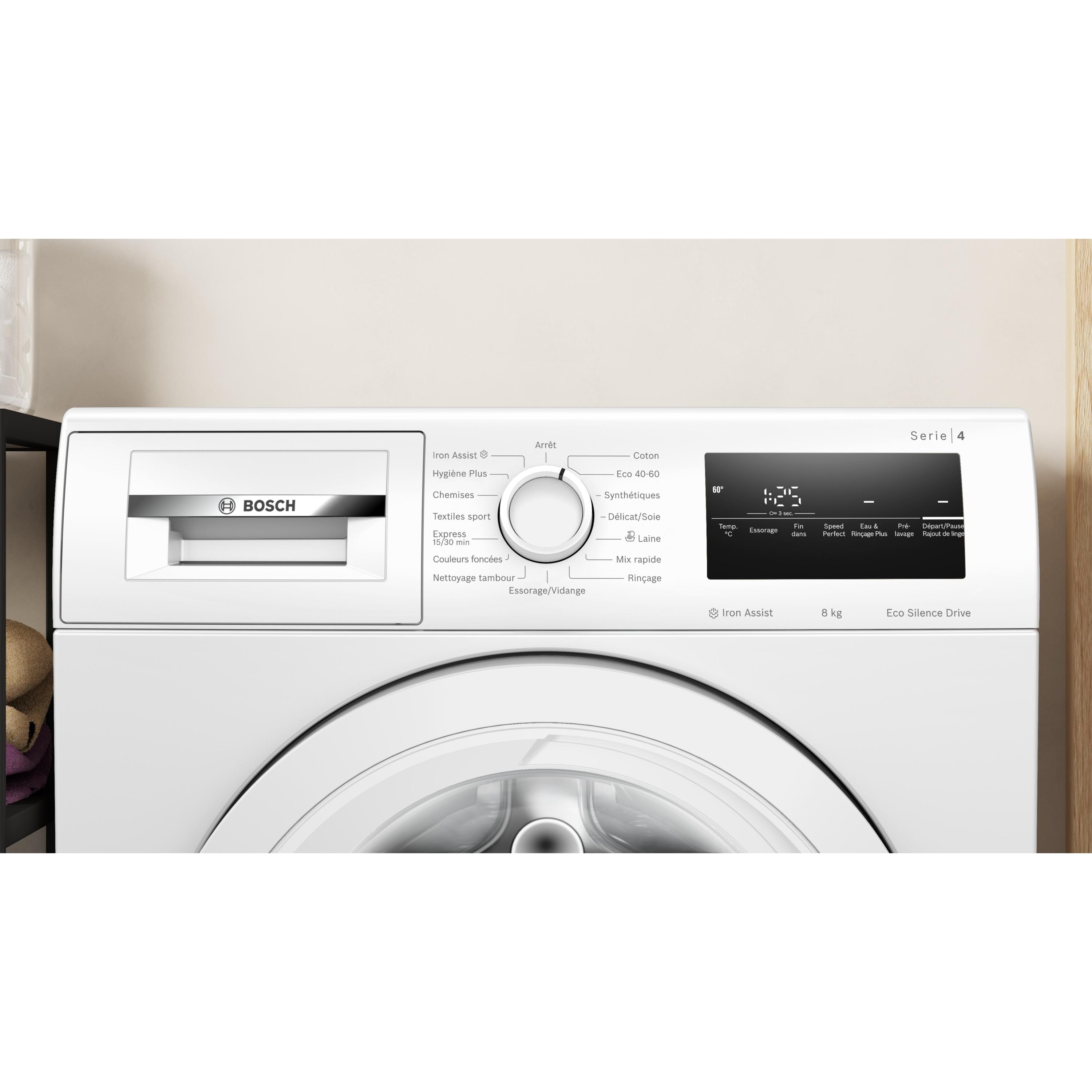 Voir la diapositive 5 : BOSCH Lave linge hublot à induction WAN28258FR, 8 kg, 1400 T/min, A