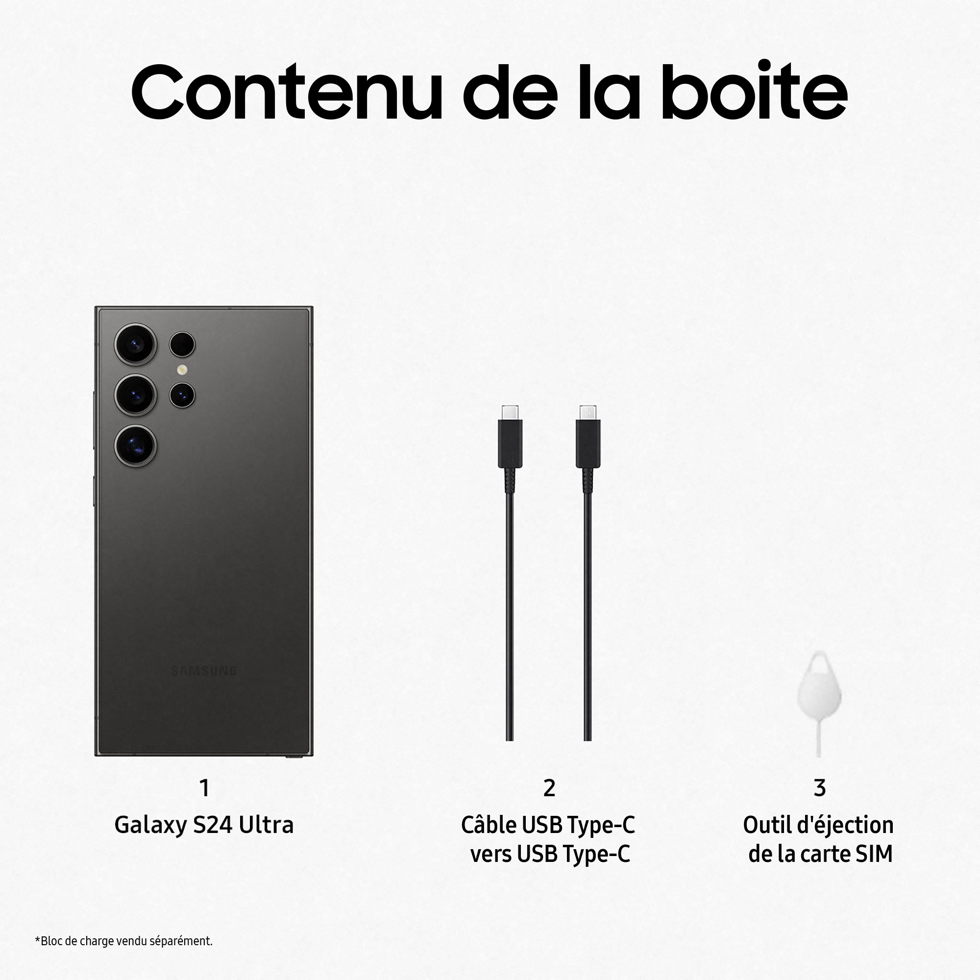 Voir la diapositive 7 : SAMSUNG Galaxy S24 Ultra 5G Smartphone avec Galaxy AI 256 Go - Noir
