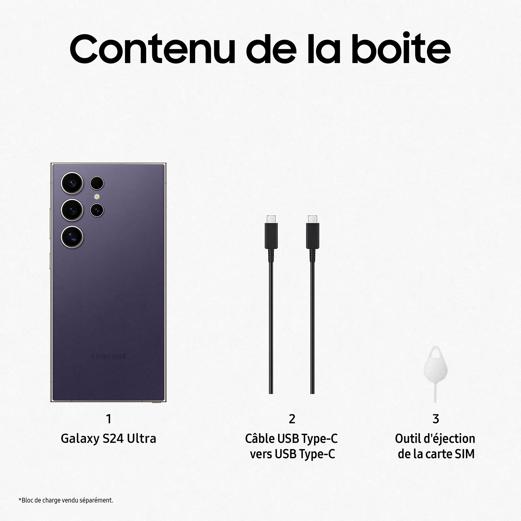 Voir la diapositive 7 : SAMSUNG Galaxy S24 Ultra 5G Smartphone avec Galaxy AI 512 Go - Violet
