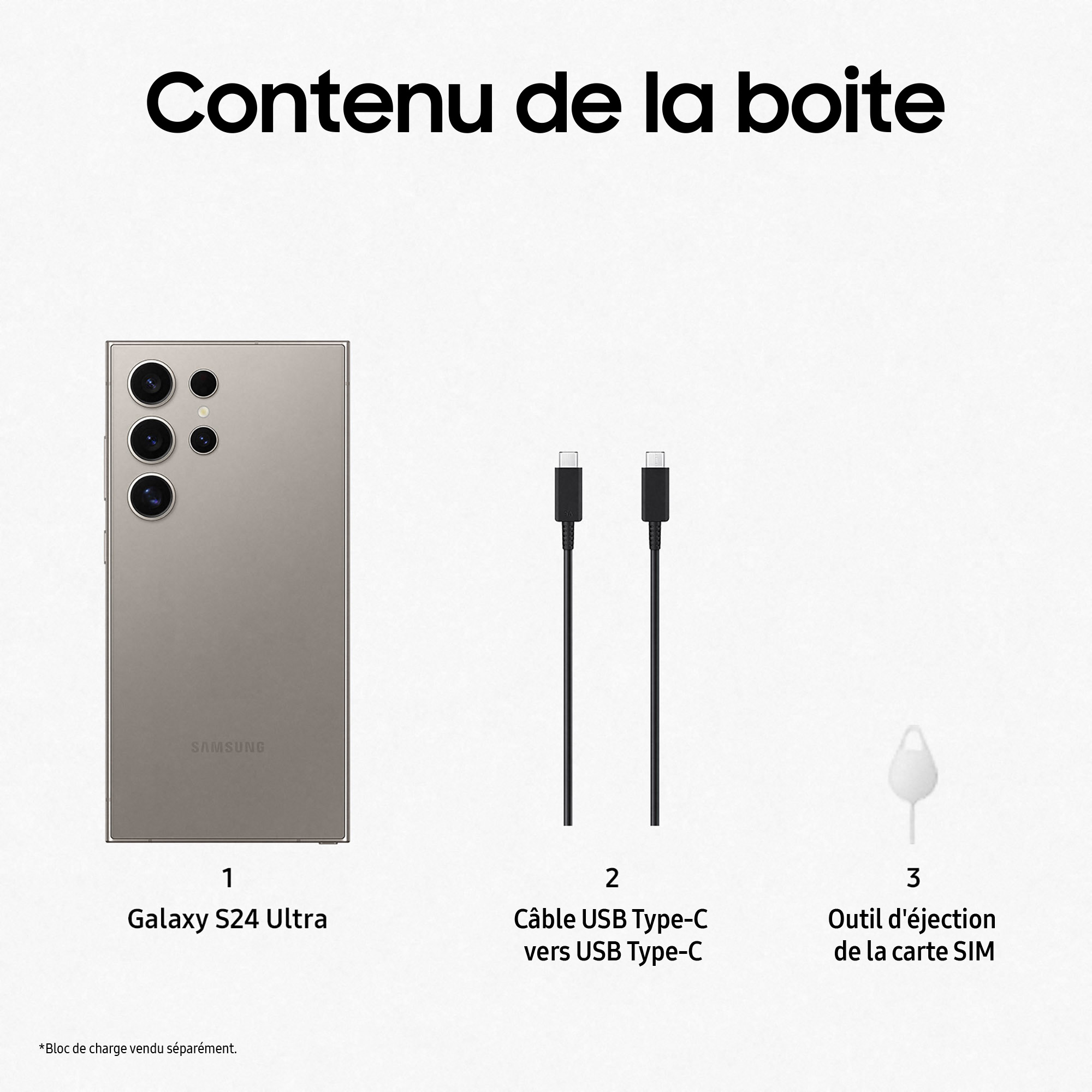 Voir la diapositive 7 : SAMSUNG Galaxy S24 Ultra 5G Smartphone avec Galaxy AI 512 Go - Gris