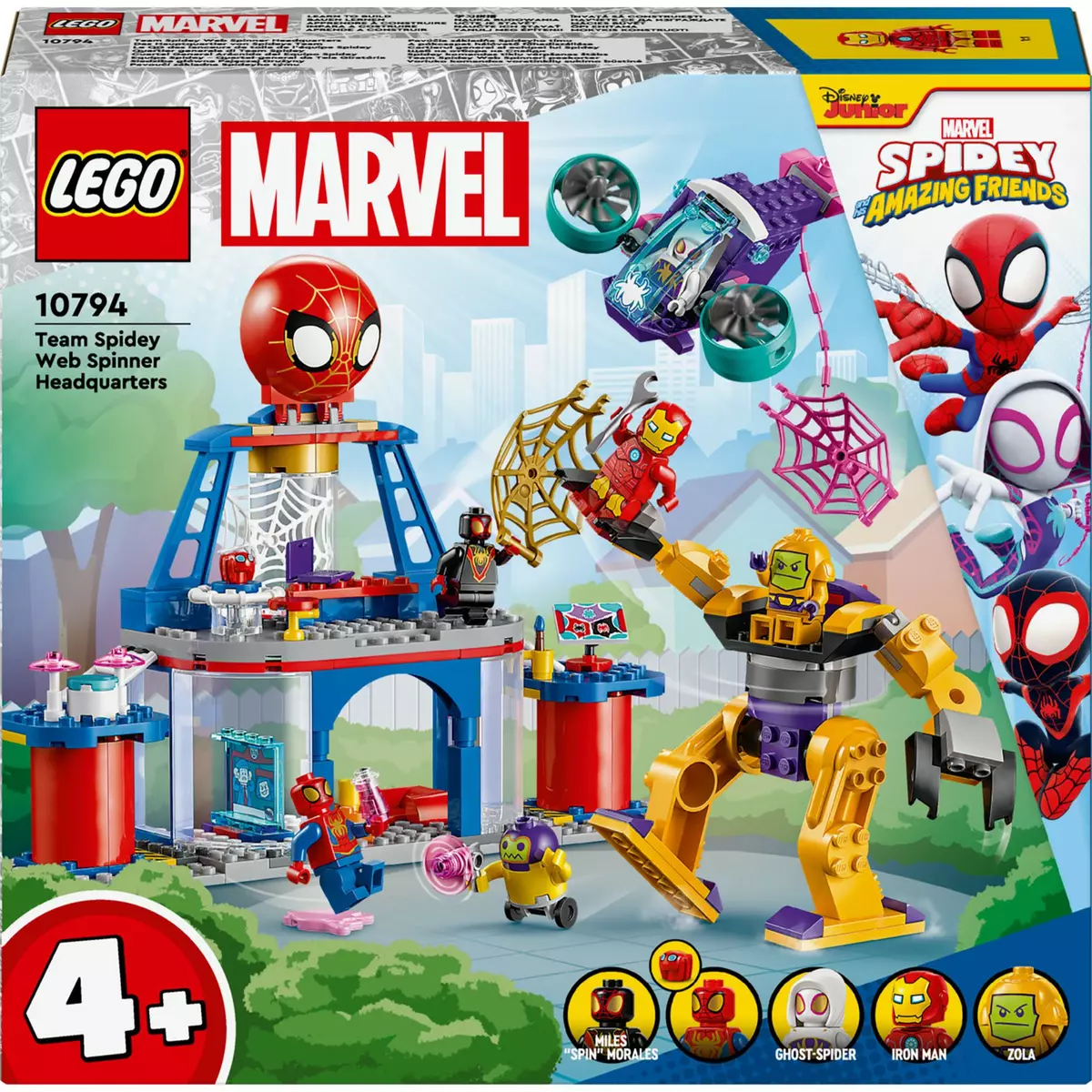 LEGO LEGO Marvel Spidey et Ses Amis Extraordinaires 10794 Le QG des Lanceurs de Toile de l’Équipe Spidey