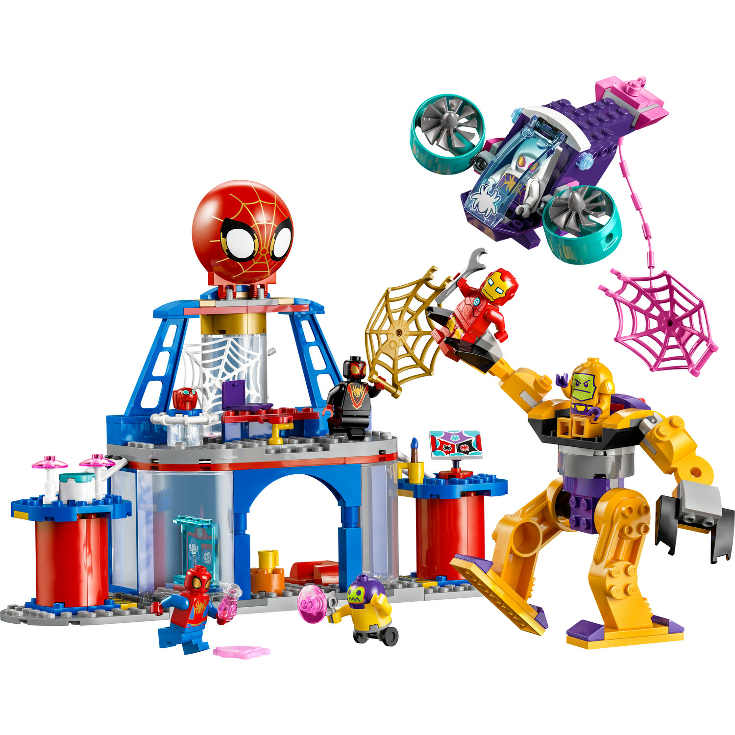 Voir la diapositive 2 : LEGO LEGO Marvel Spidey et Ses Amis Extraordinaires 10794 Le QG des Lanceurs de Toile de l'Équipe Spidey