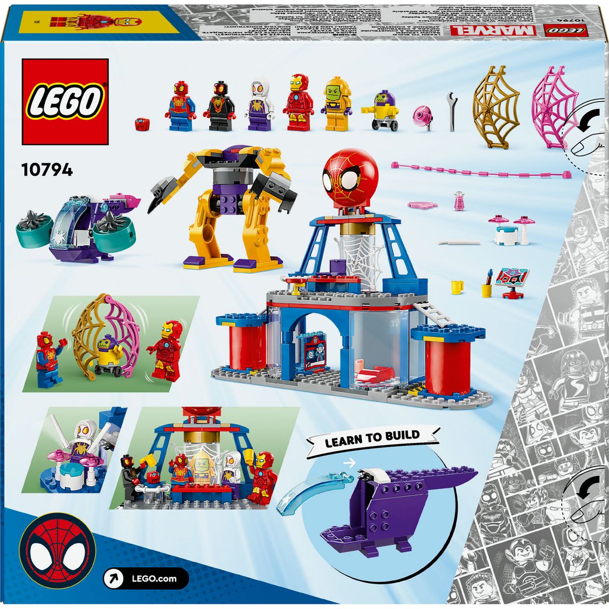 LEGO LEGO Marvel Spidey et Ses Amis Extraordinaires 10794 Le QG des Lanceurs de Toile de l'Équipe Spidey