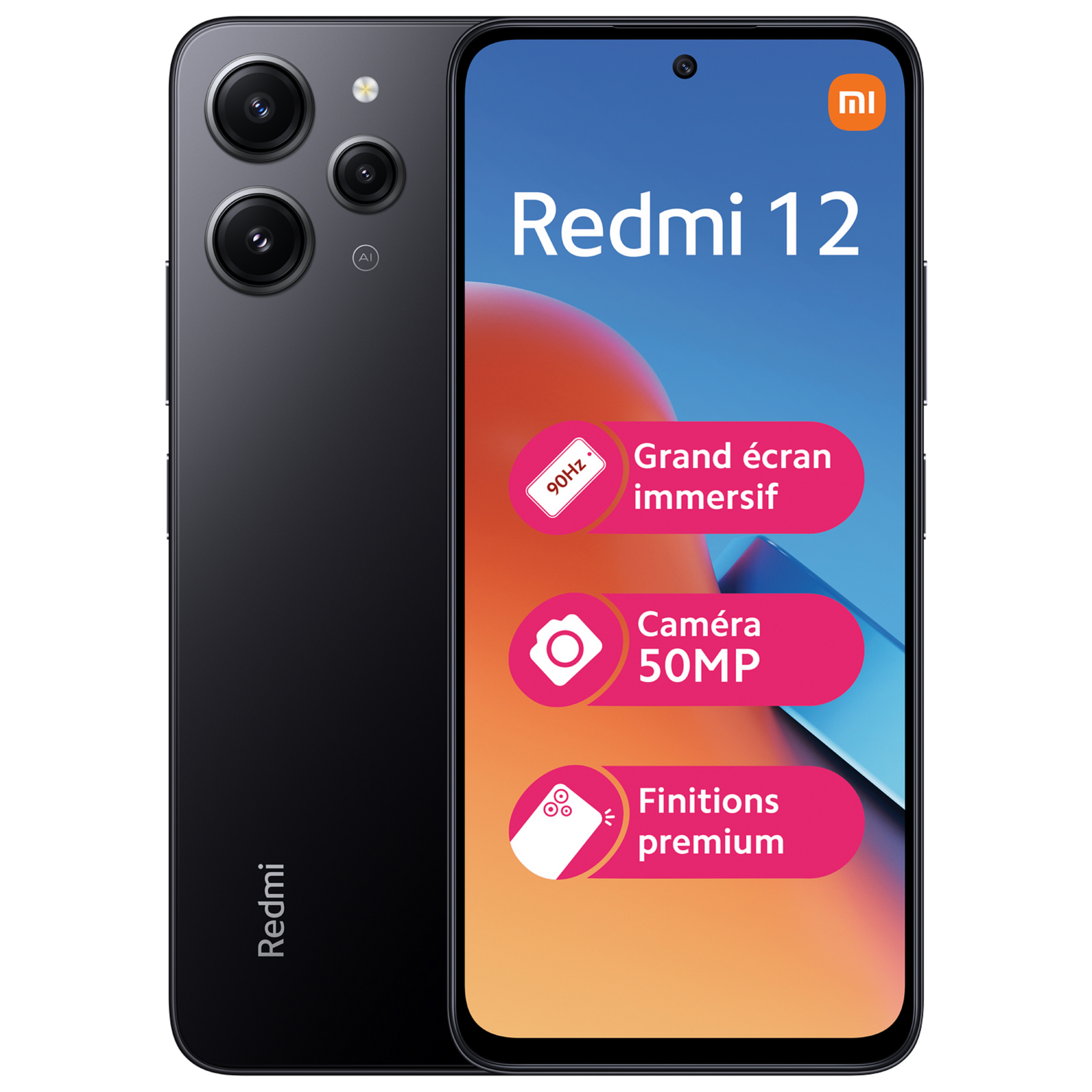 Voir la diapositive 2 : XIAOMI REDMI 12 4G 256GO - Noir