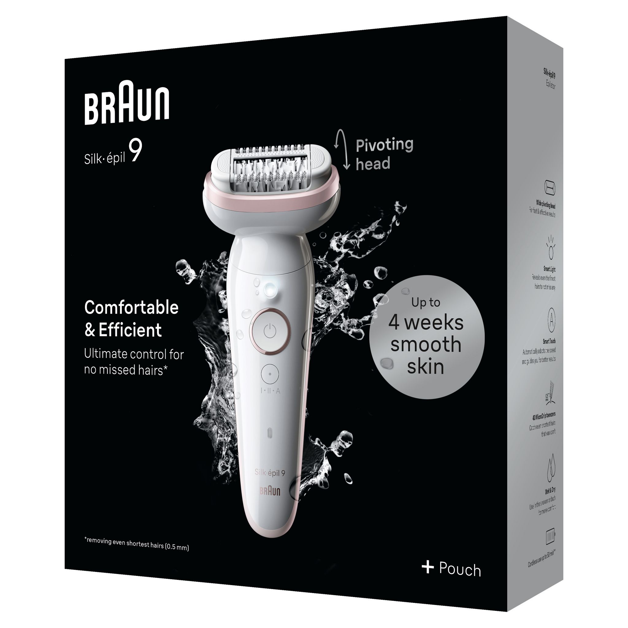 Voir la diapositive 7 : BRAUN Épilateur SES 9-000 - Blanc