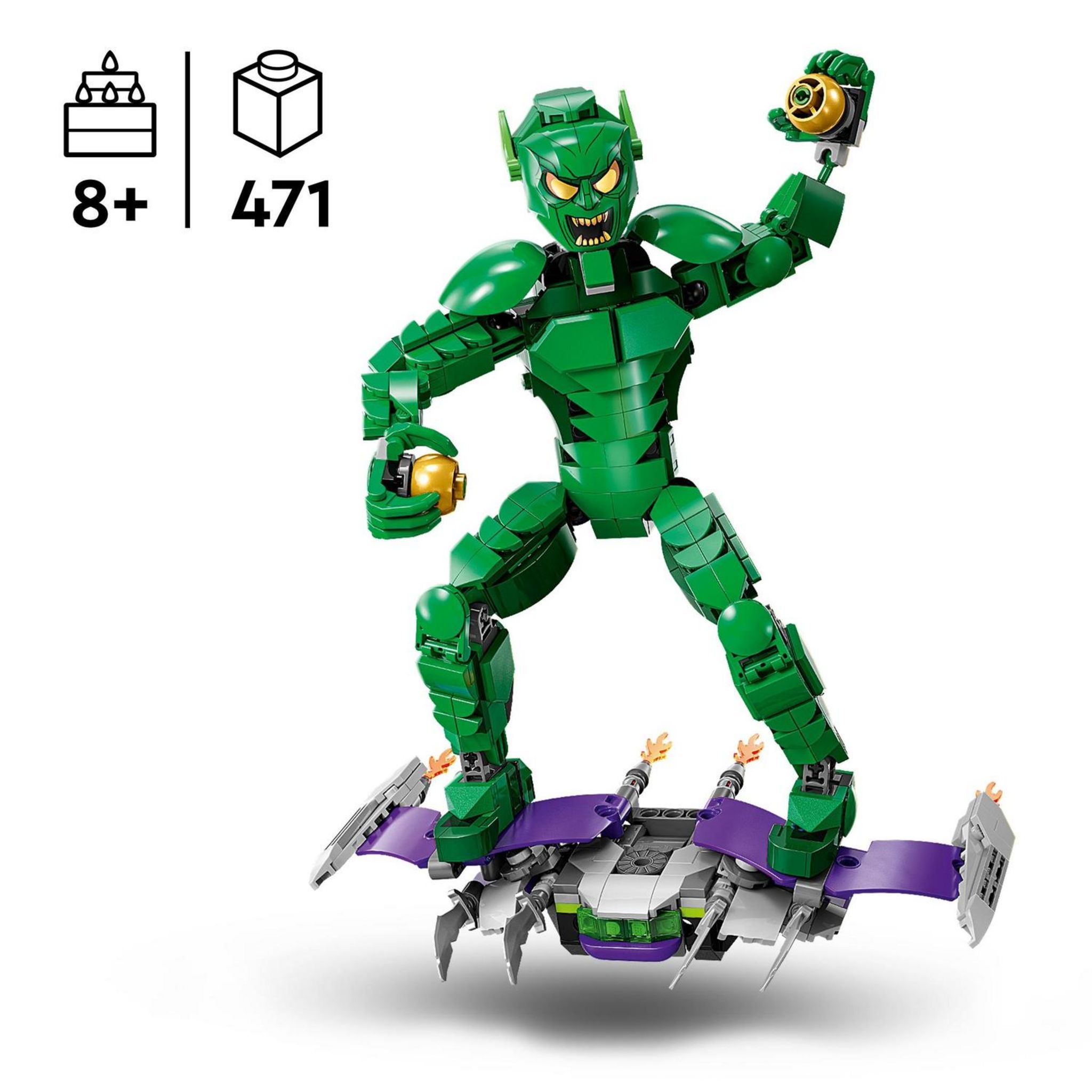 Voir la diapositive 3 : LEGO Marvel 76284 - Figurine Bouffon Vert