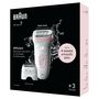 Voir la diapositive 5 : BRAUN Épilateur silk épil 7-030 - Blanc et rose