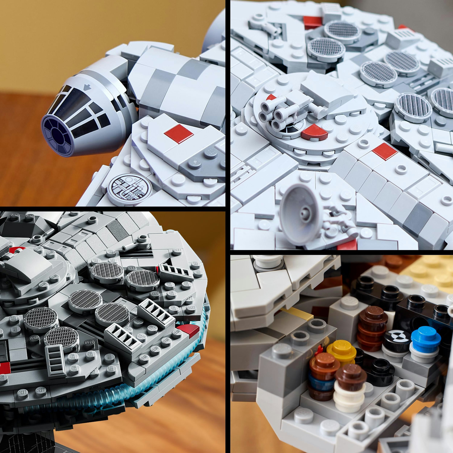 Voir la diapositive 5 : LEGO LEGO Star Wars 75375 Millennium Falcon - Set de Construction - Vaisseau Spatial - Adulte