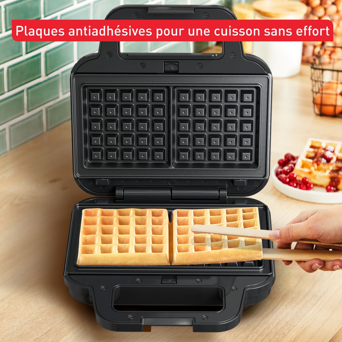 TEFAL Appareil à croque 3 en 1 SW383D10 - Noir