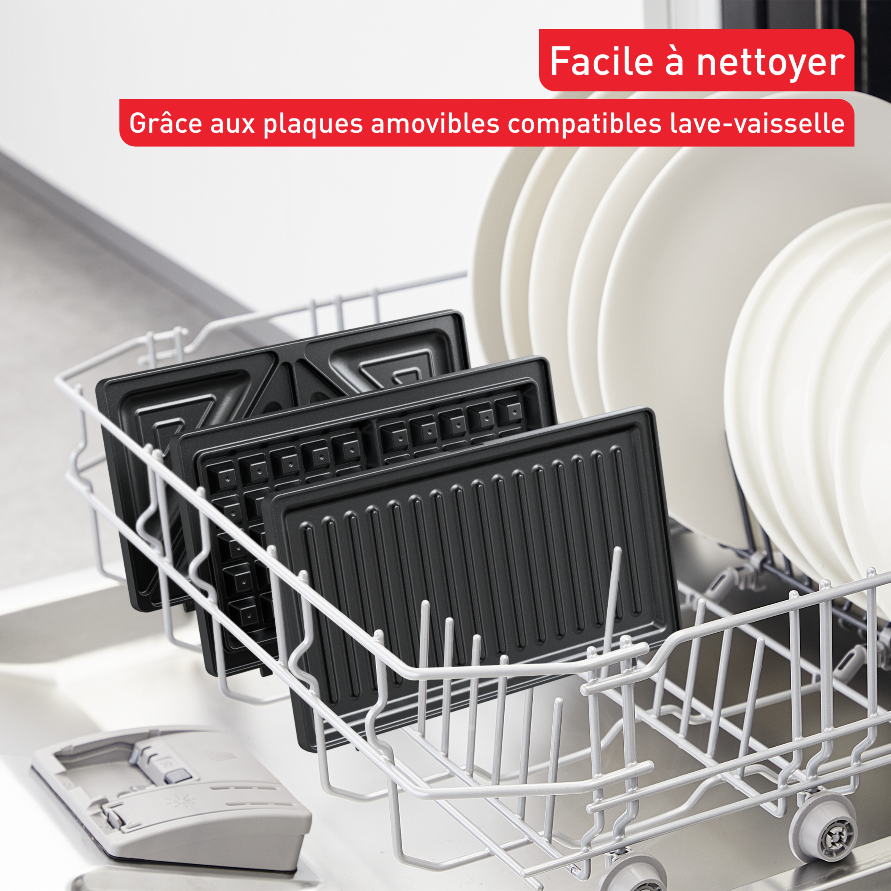 Voir la diapositive 5 : TEFAL Appareil à croque 3 en 1 SW383D10 - Noir