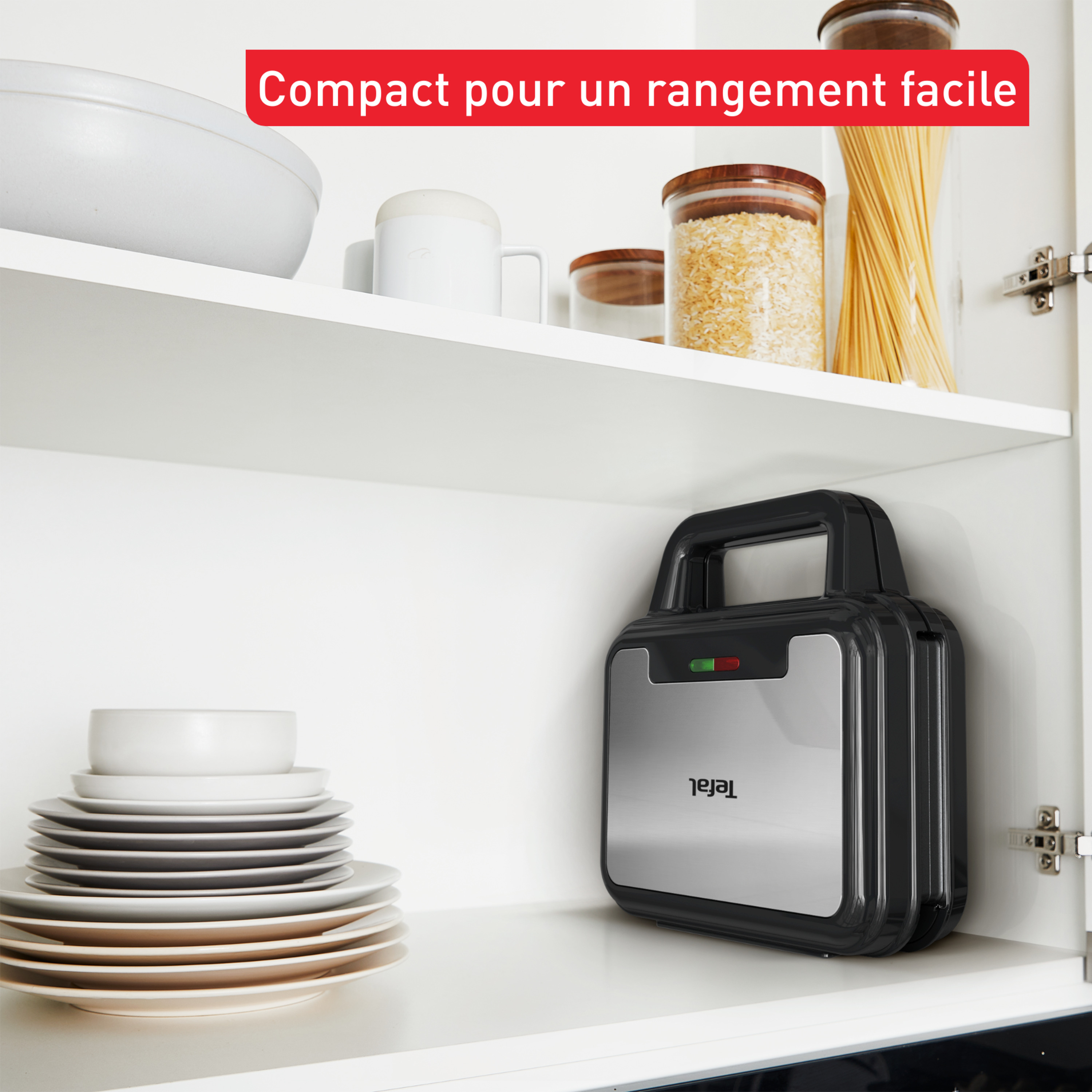 Voir la diapositive 7 : TEFAL Appareil à croque 3 en 1 SW383D10 - Noir