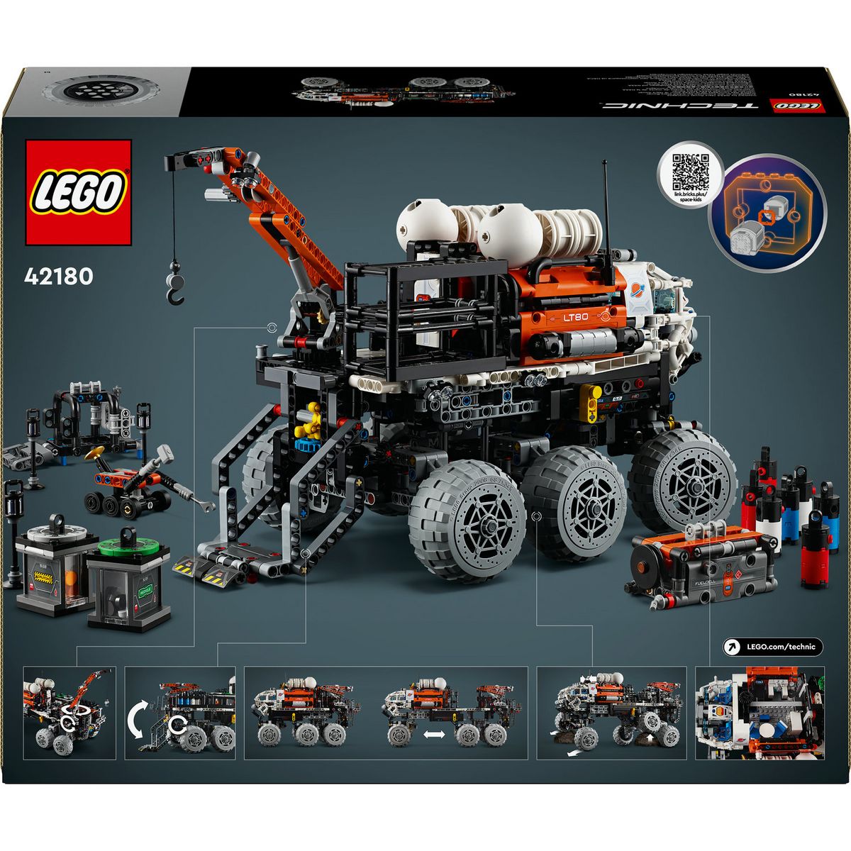LEGO LEGO Technic 42180 Rover d'Exploration Habité sur Mars, Jouet sur le Thème de l'Espace